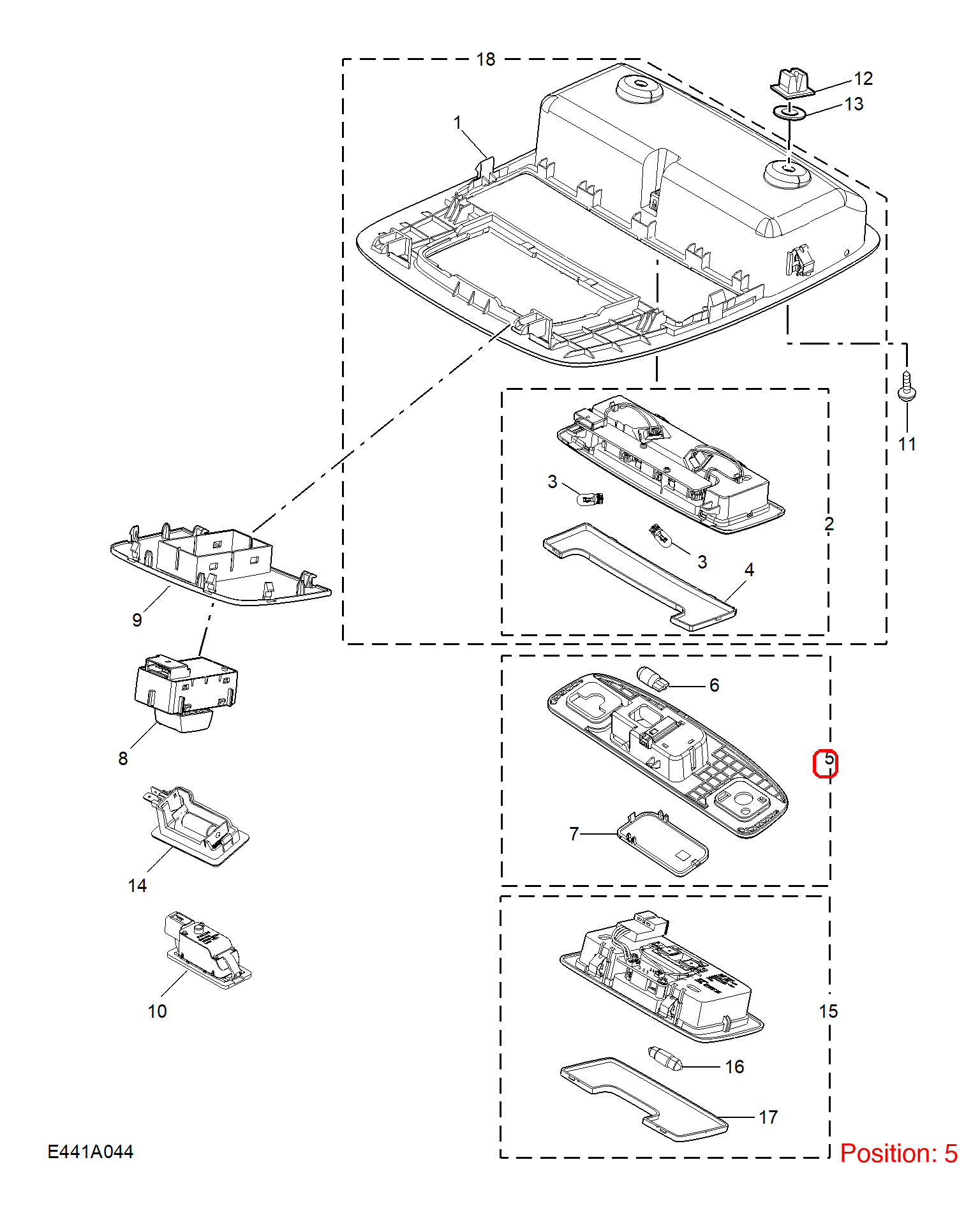 MG Reading light OEM 11071868NBC FOR MG 11071868NBC-MG_OEM