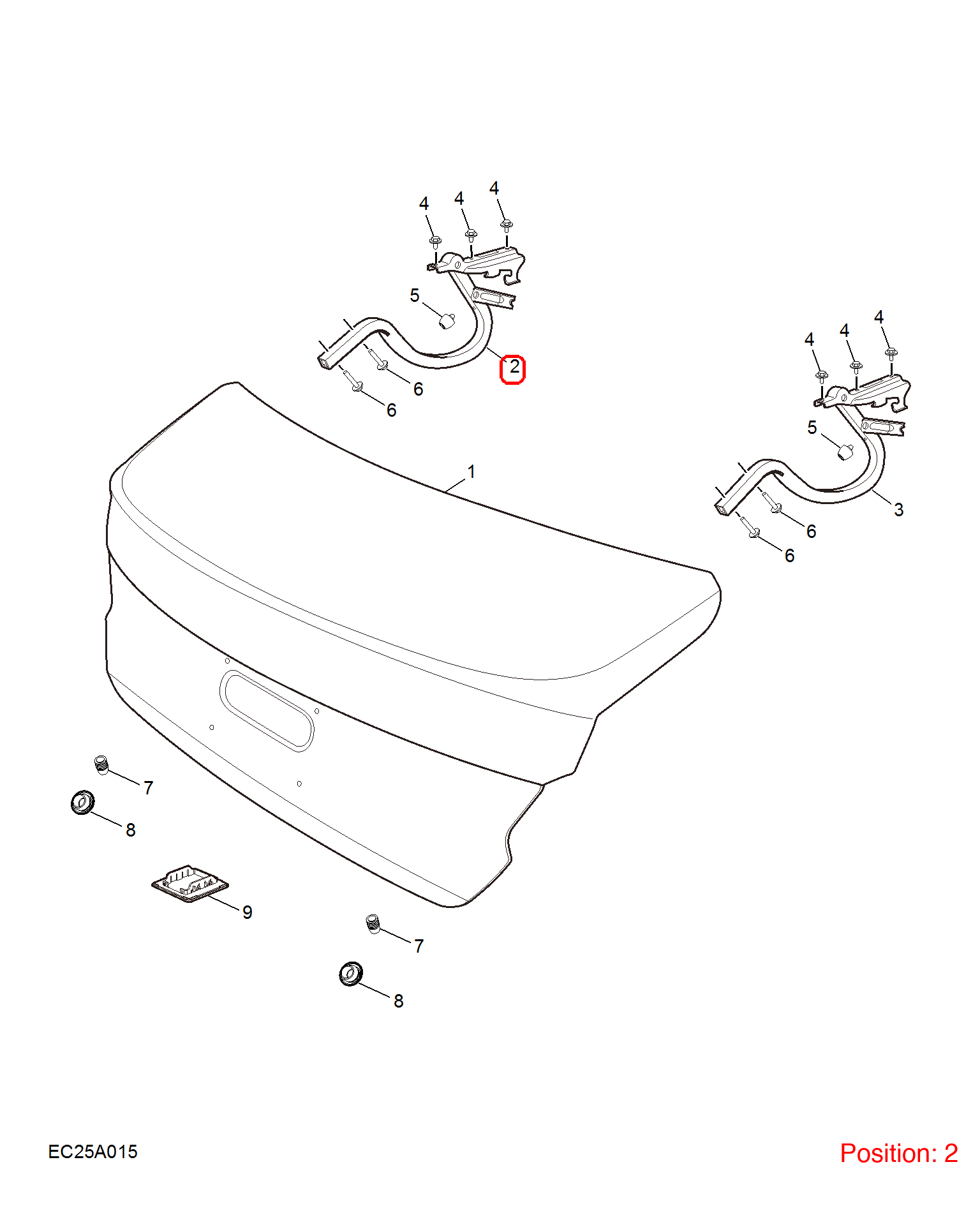 MG Tailgate hinge OEM 11075423SEPP FOR MG 11075423SEPP-MG_OEM
