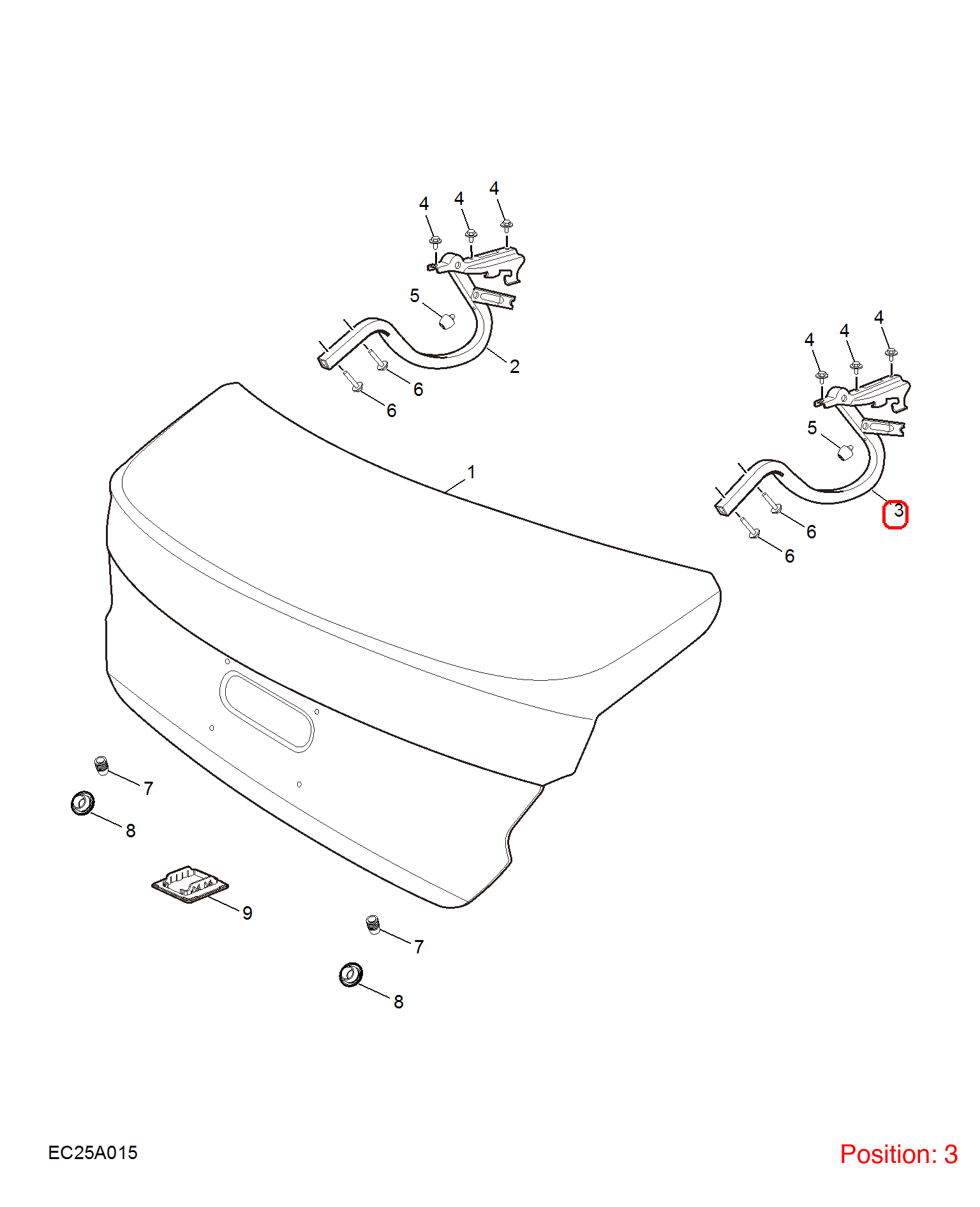 MG Tailgate hinge OEM 11078545SEPP FOR MG 11078545SEPP-MG_OEM