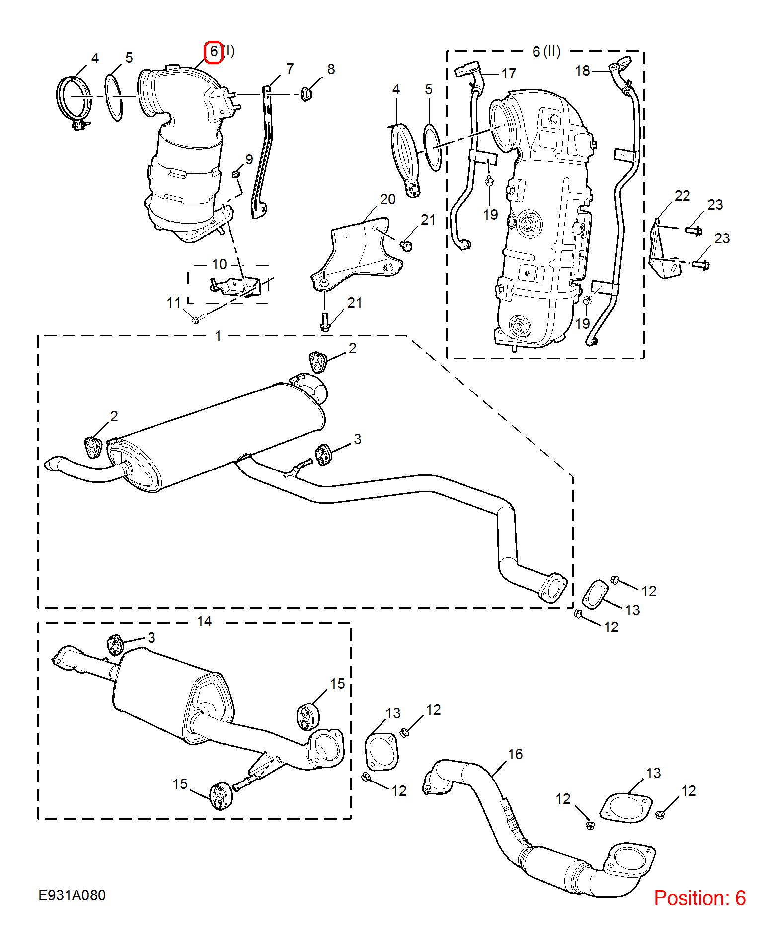 MG Three-way catalytic converter OEM 11084124 FOR MG5 MG 11084124-MG_OEM