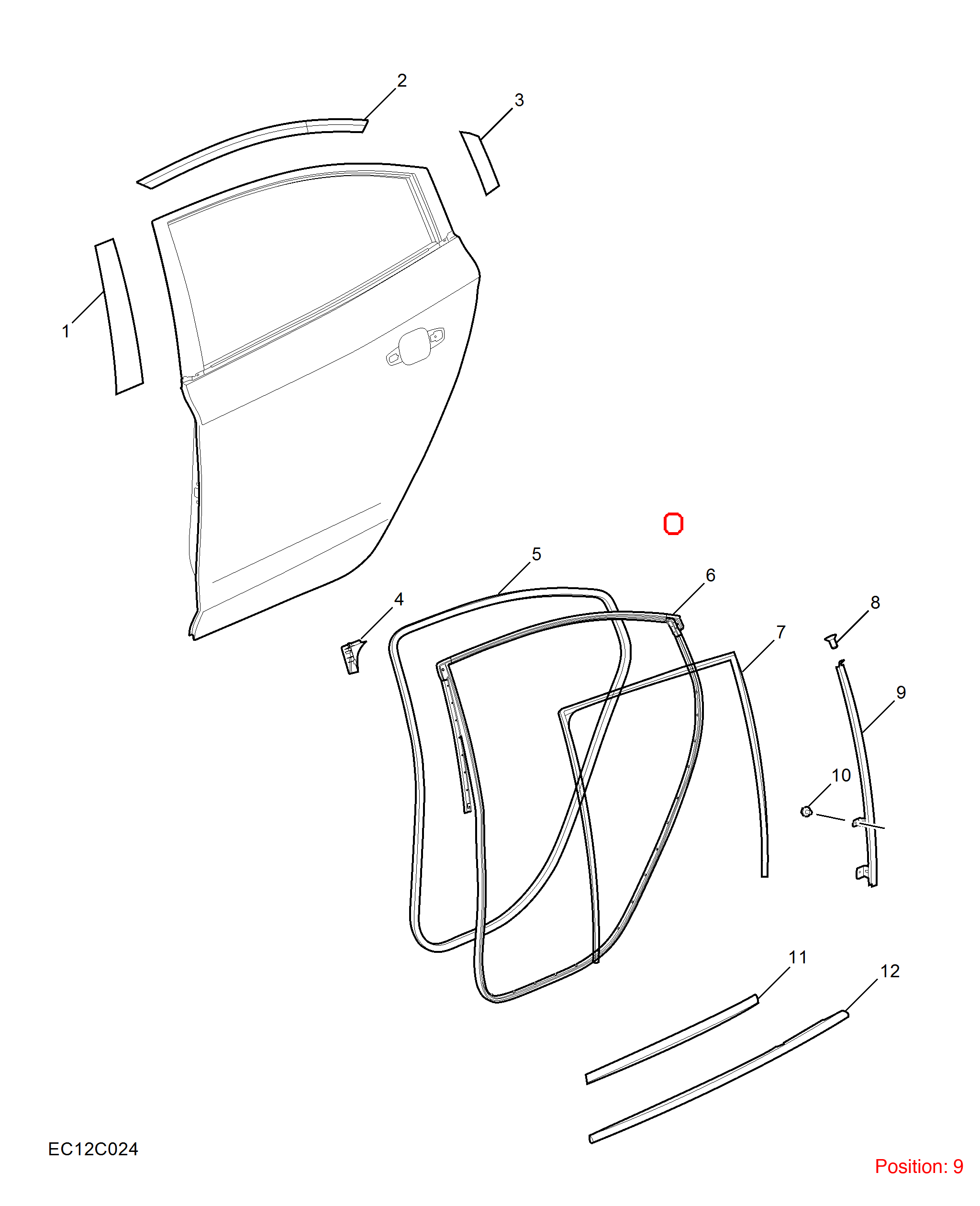 MG Door glass guide rail OEM 11096640 FOR MG 11096640-MG_OEM