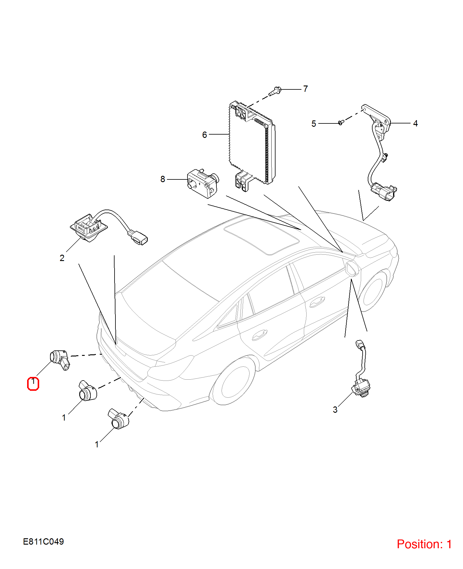 MG Parking Sensor OEM 11108005LHC FOR MG 11108005LHC-MG_OEM