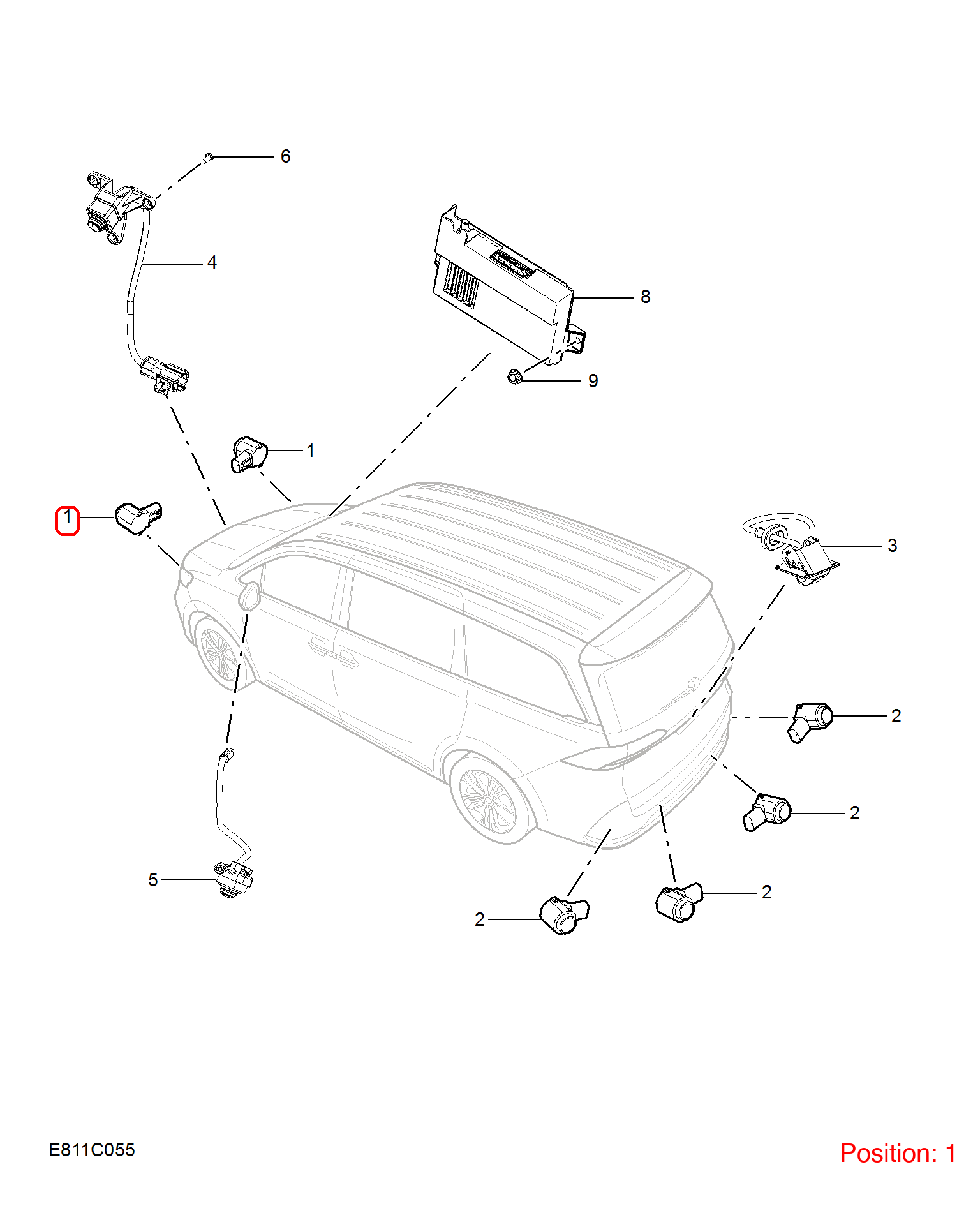 MG Parking Sensor OEM 11108005MBC FOR MG5 11108005MBC-MG_OEM