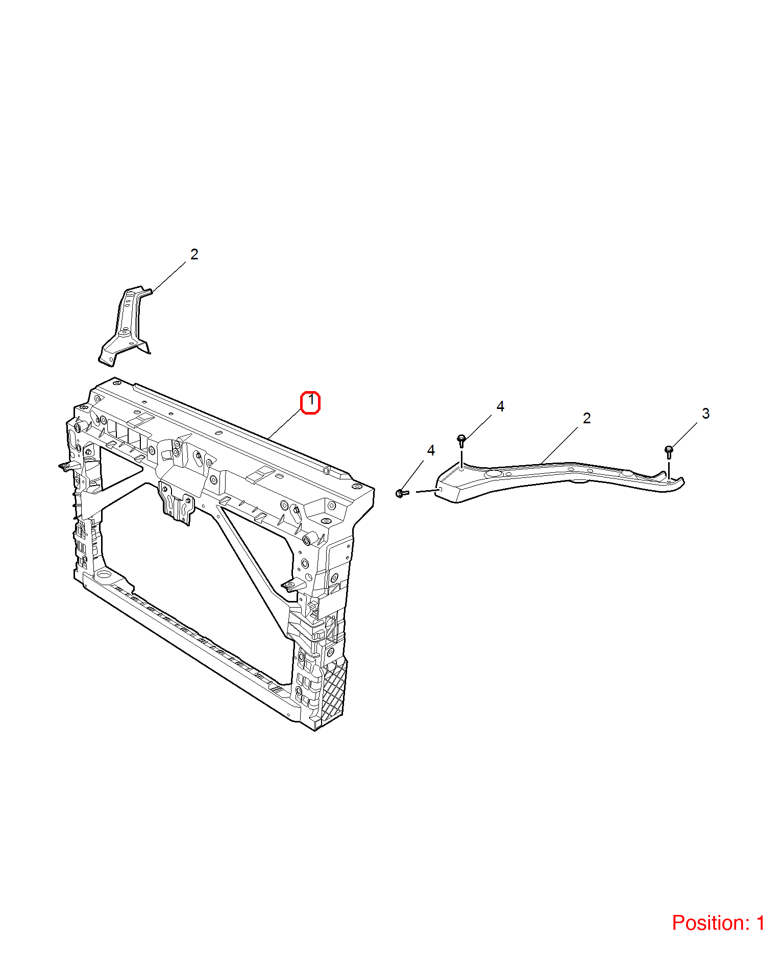MG Radiator crossbeam OEM 11108653 FOR MG6 11108653-MG_OEM