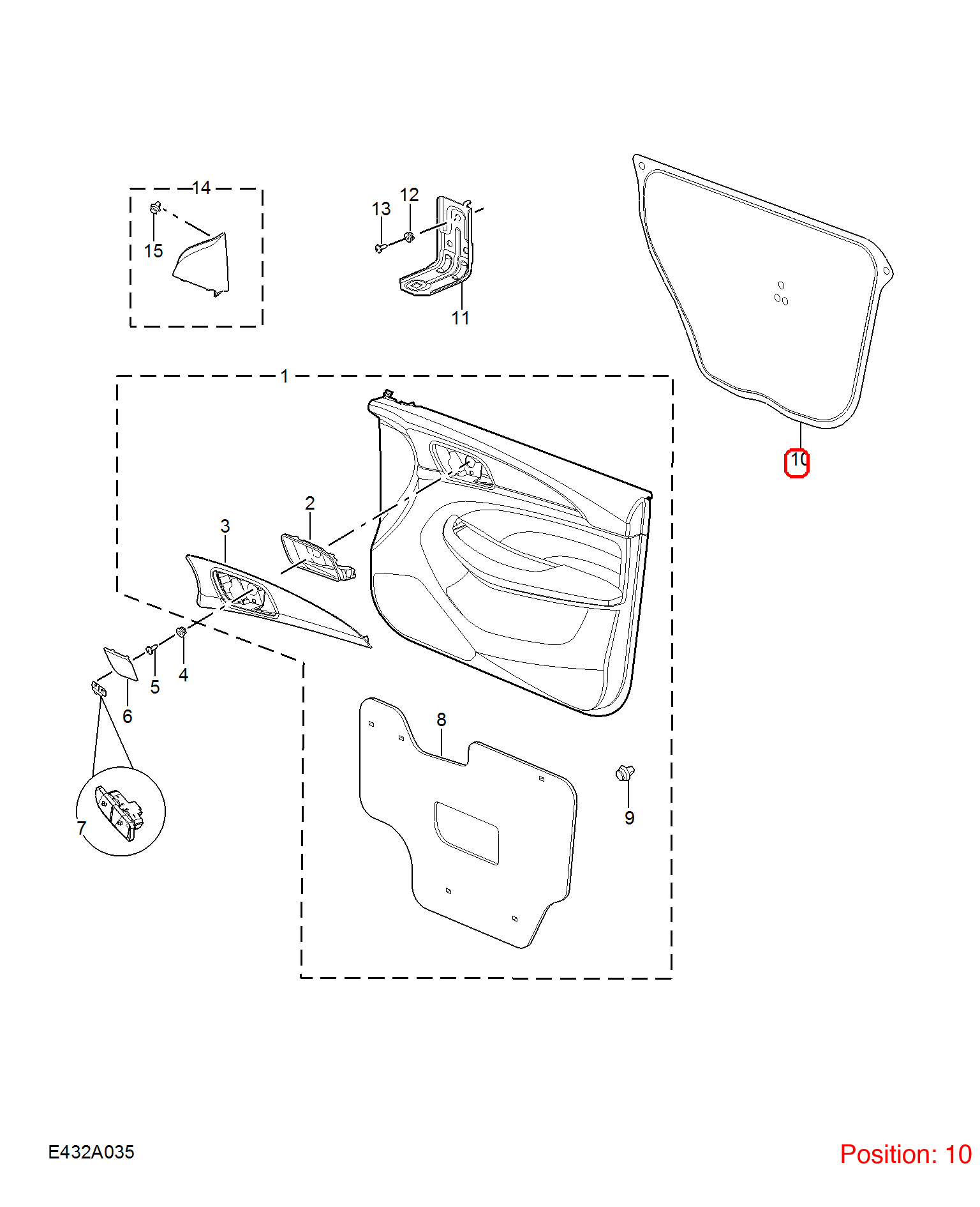 MG Door sound insulation pad OEM 11112755 FOR MG5 11112755-MG_OEM