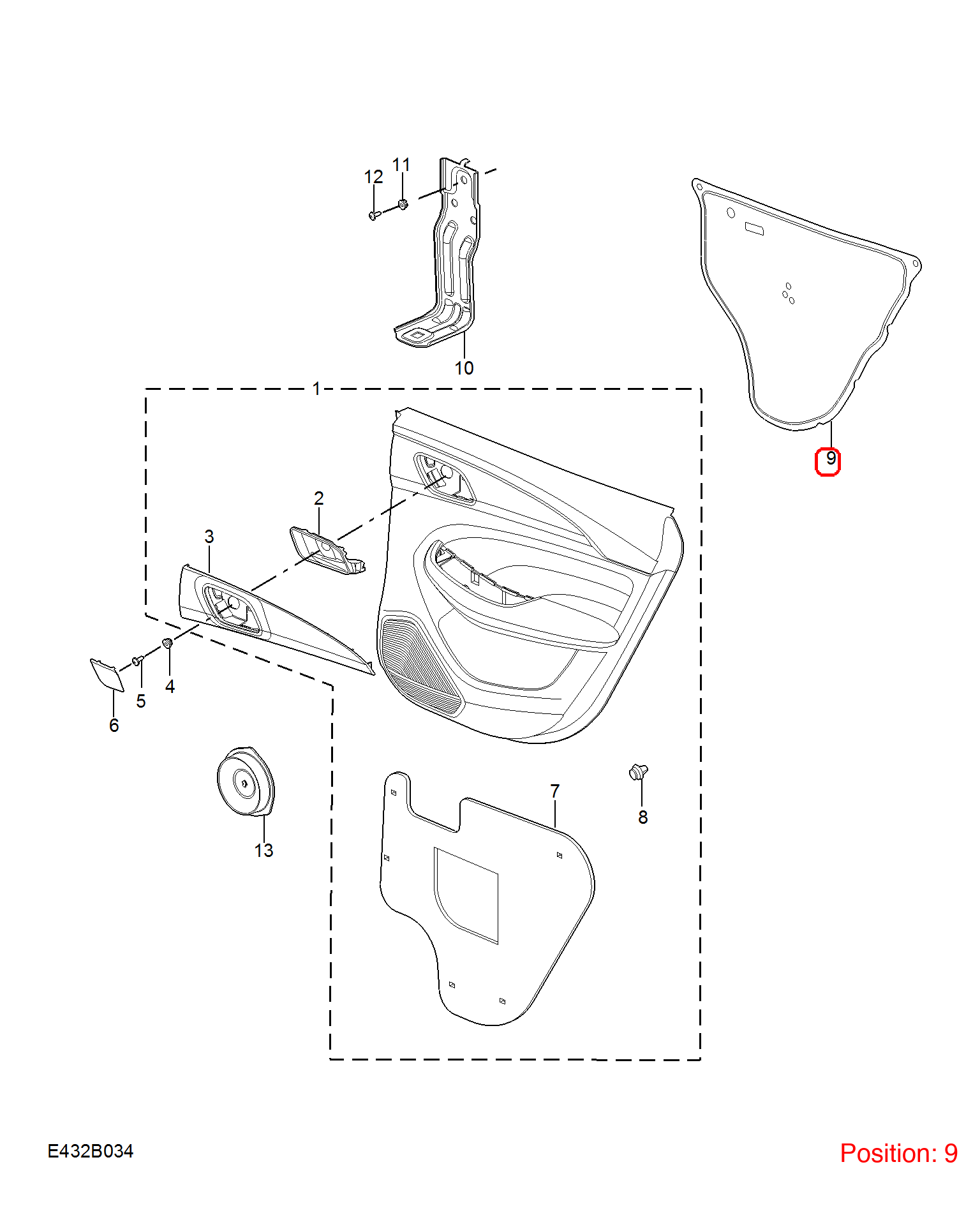 MG Door sound insulation pad OEM 11112758 FOR MG5 11112758-MG_OEM