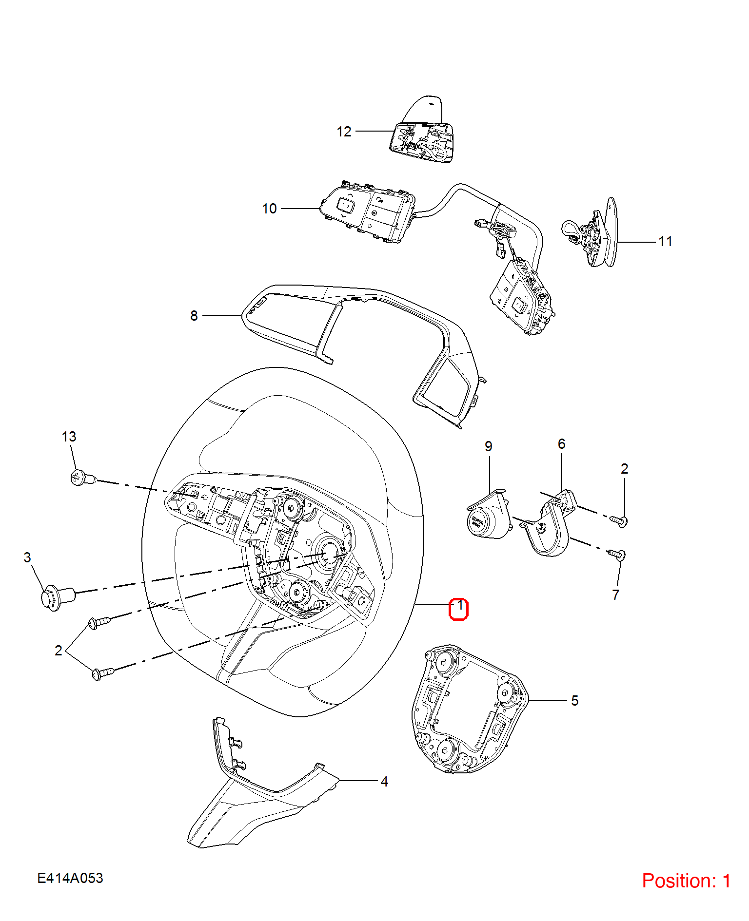 MG Steering wheel OEM 11114158PHD FOR MG 11114158PHD-MG_OEM