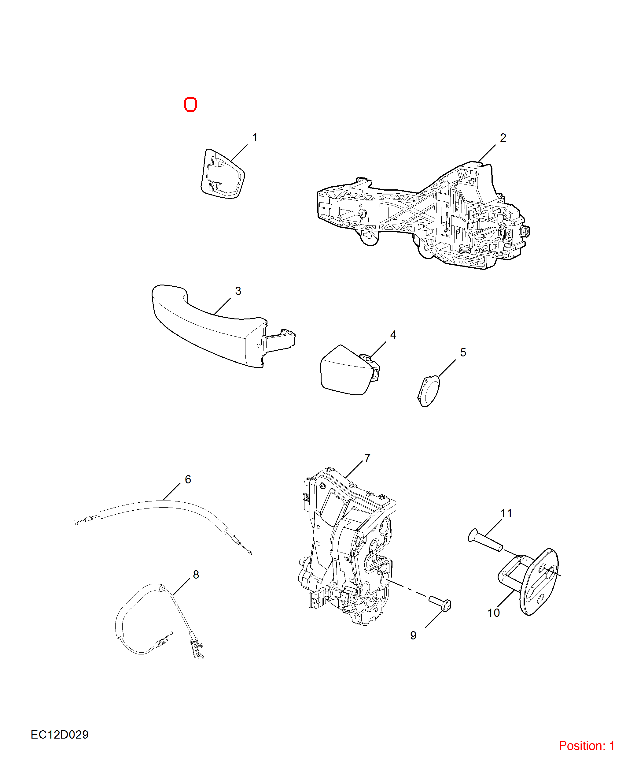 MG Door handle pad OEM 11127278 FOR MG MG5 11127278-MG_OEM