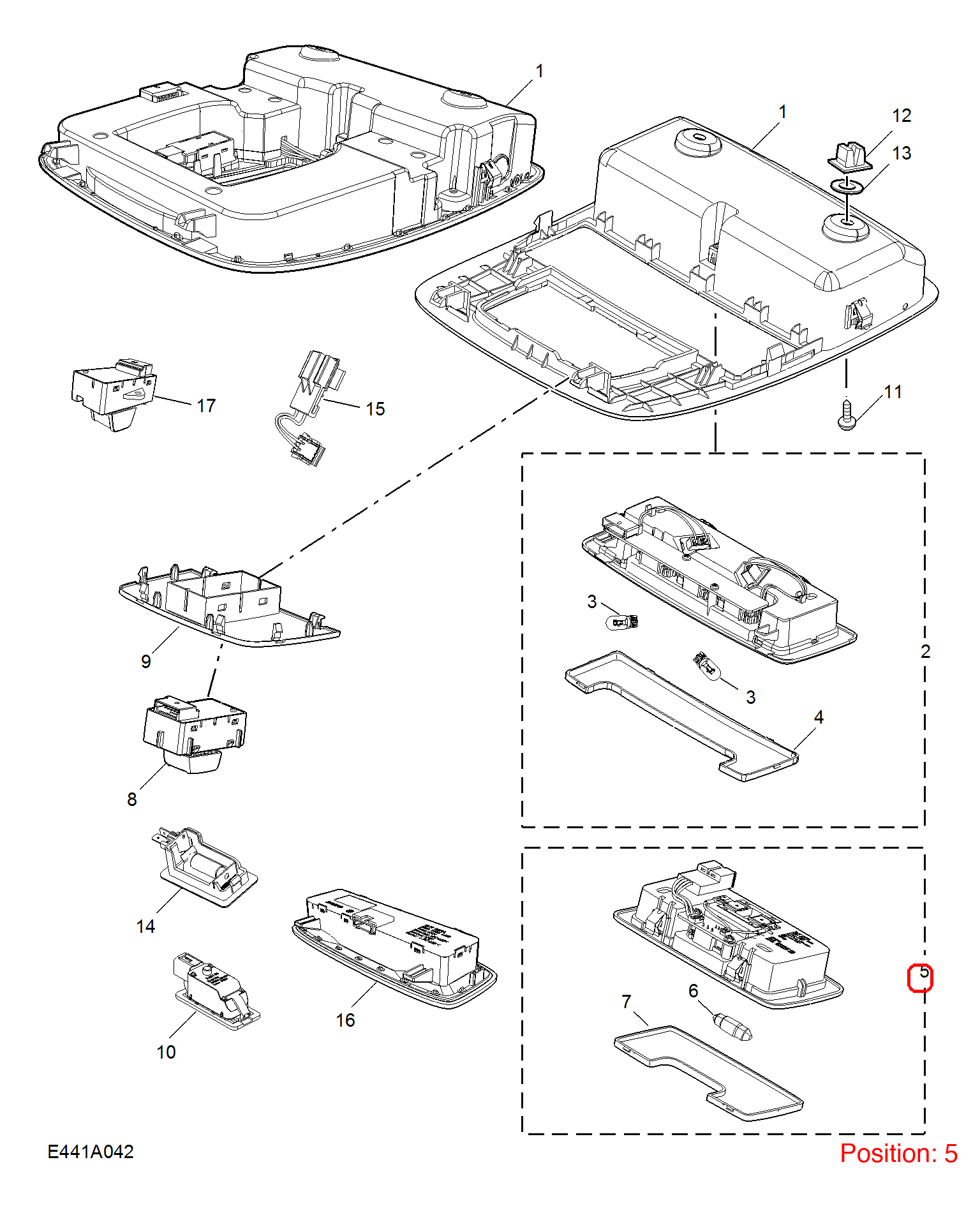 MG Reading light OEM 11144896NBC FOR MG 11144896NBC-MG_OEM