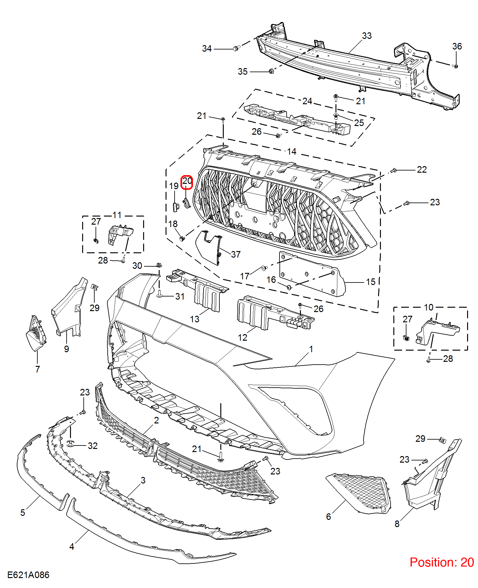 MG Towing Eye Cover OEM 11151562 FOR MG 11151562-MG_OEM