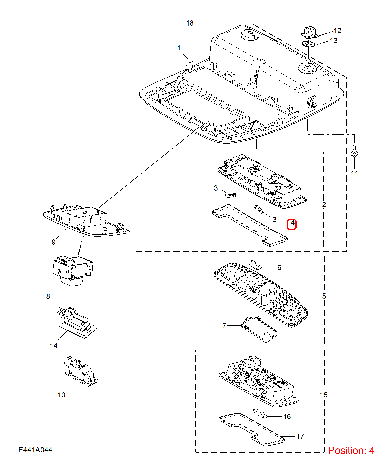 MG Reading light cover OEM 11157759 FOR MG 11157759-MG_OEM