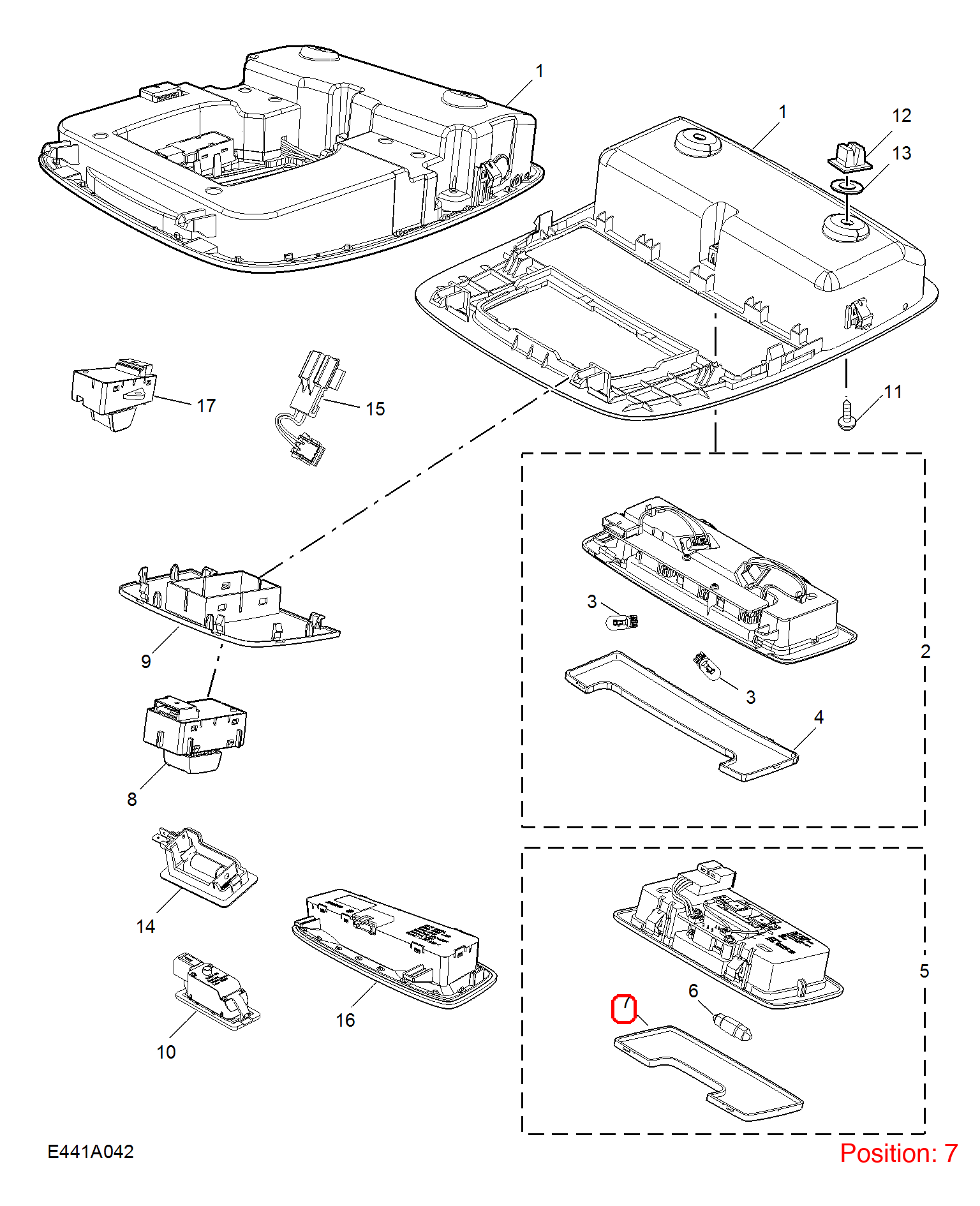 MG Reading light cover OEM 11157761 FOR MG 11157761-MG_OEM