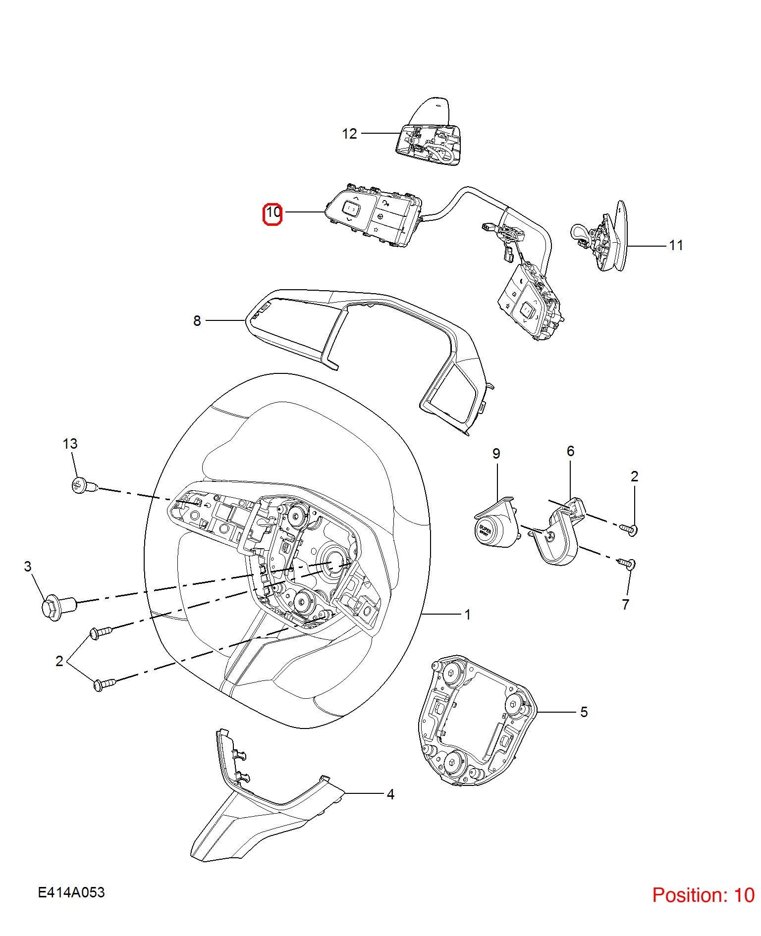 MG Steering wheel switch OEM 11201284 FOR MG 11201284-MG_OEM
