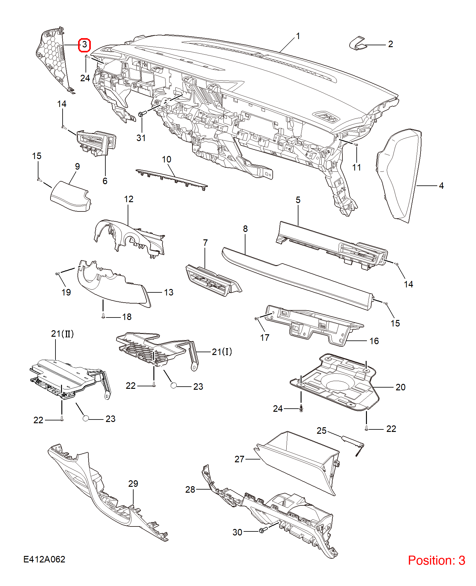MG Instrument panel side trim OEM 11207111 FOR MG5 11207111-MG_OEM