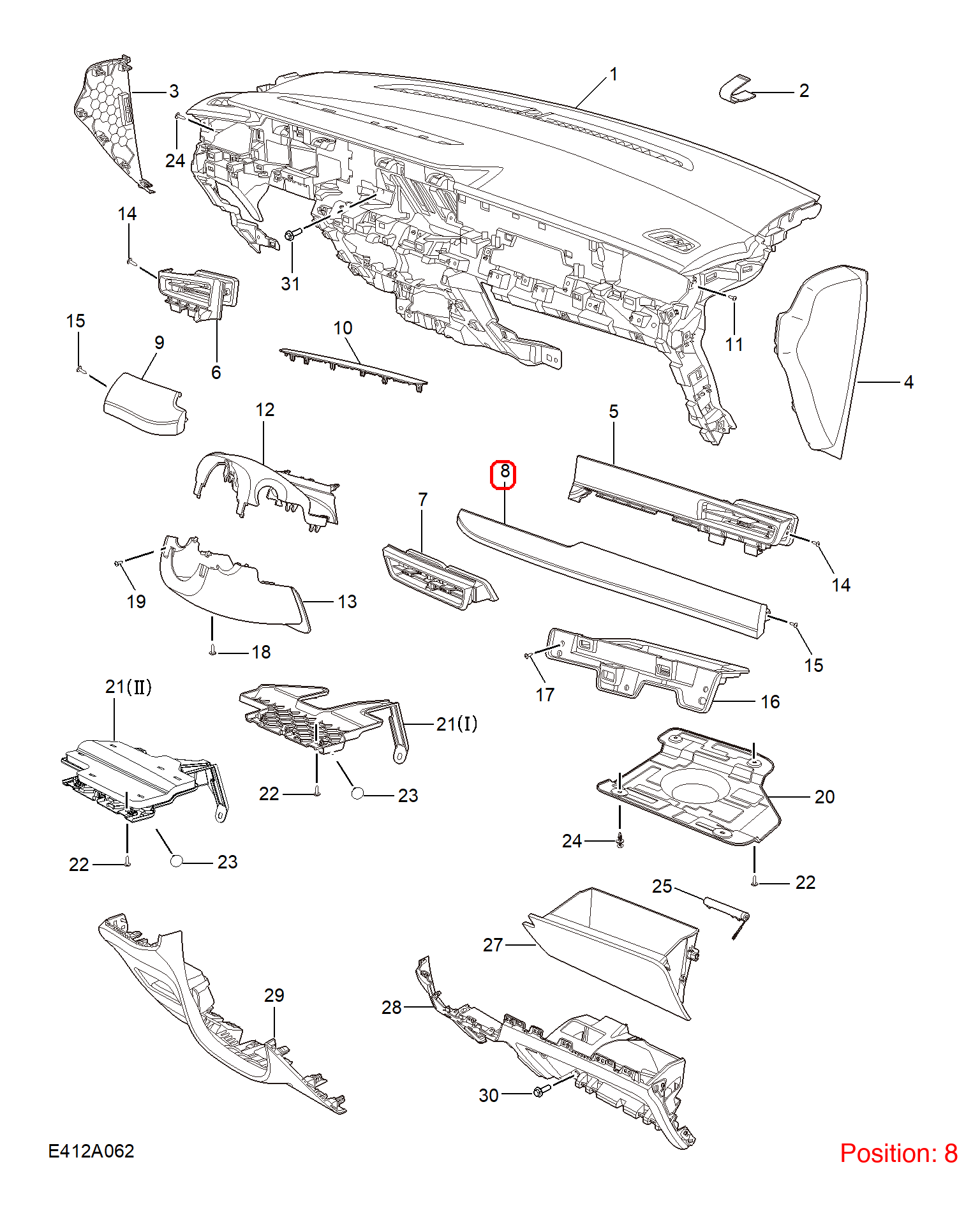 MG Instrument panel side trim OEM 11207179ACB FOR MG5 11207179ACB-MG_OEM