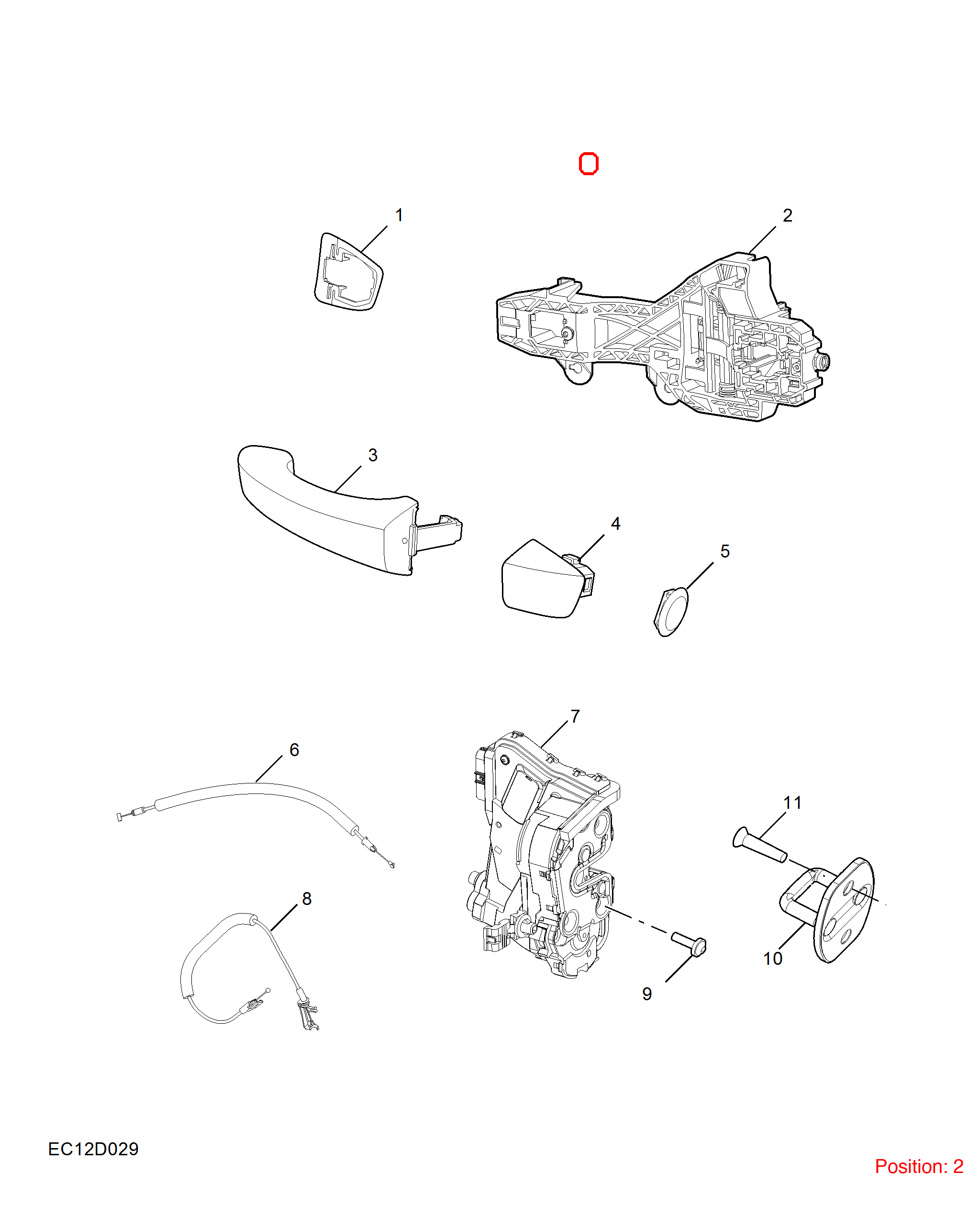 MG Outer door handle base OEM 11210395 FOR MG5 11210395-MG_OEM