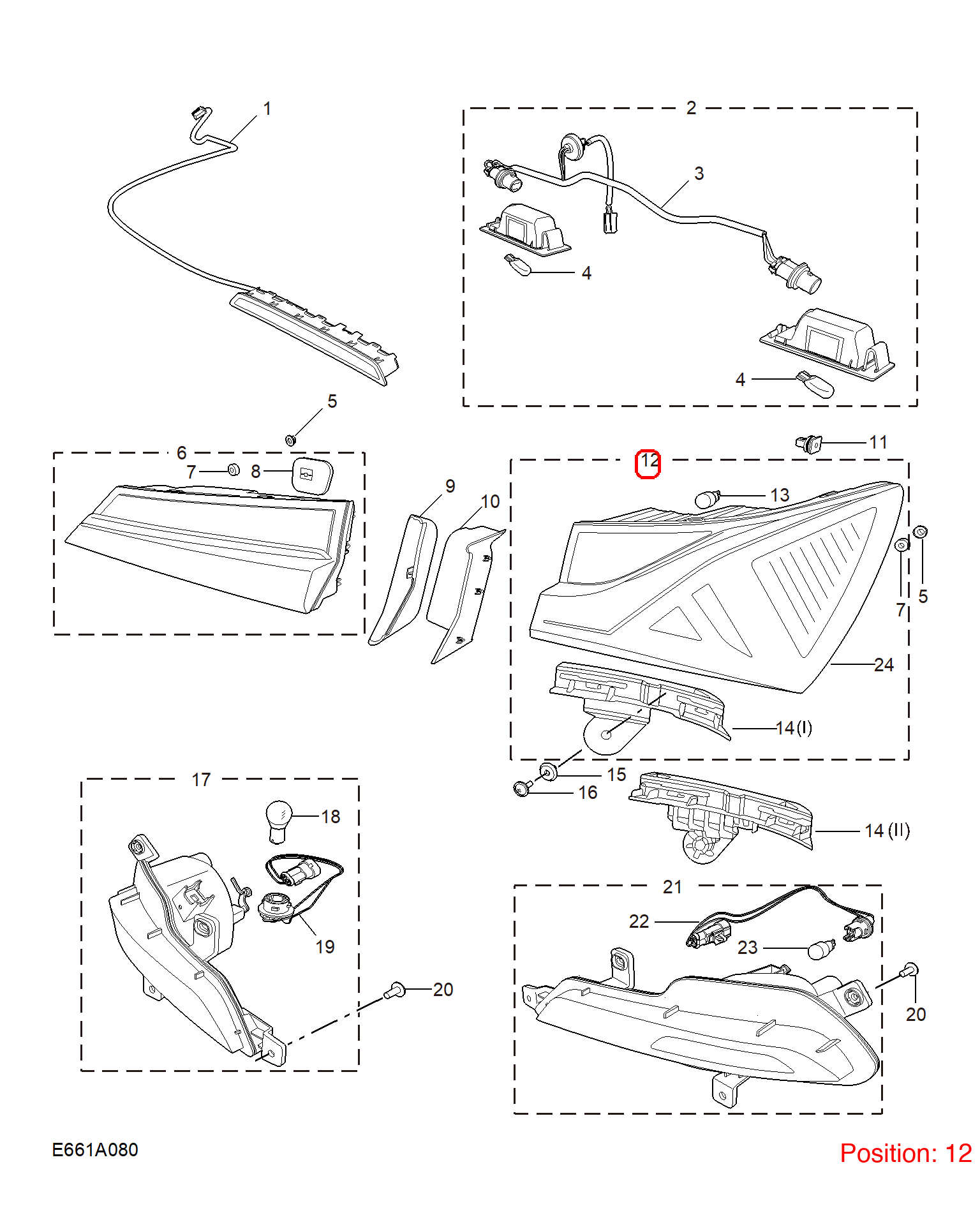 MG Taillight OEM 11231101 FOR MG5 11231101-MG_OEM