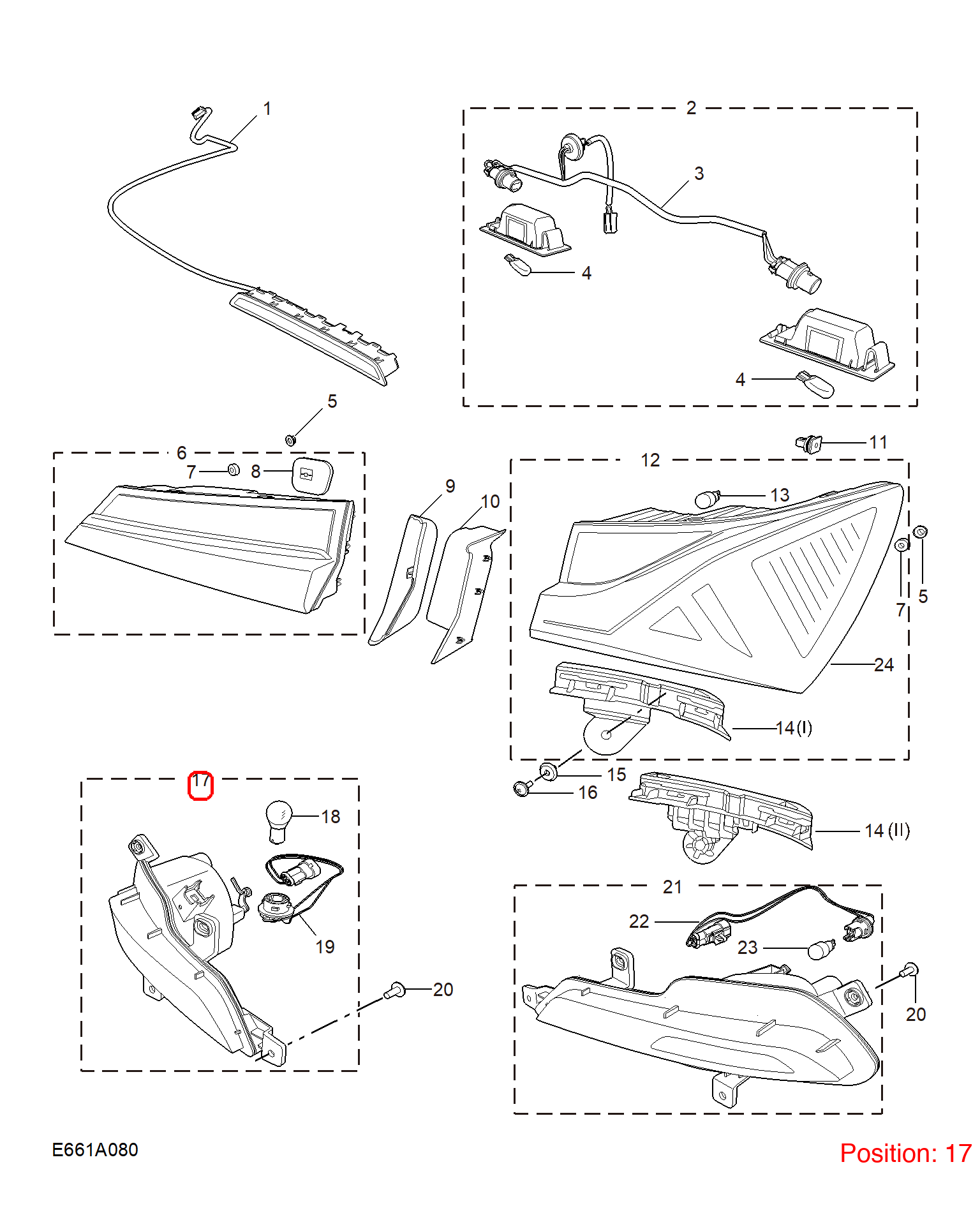 MG Bumper reflectors OEM 11231104 FOR MG5 11231104-MG_OEM
