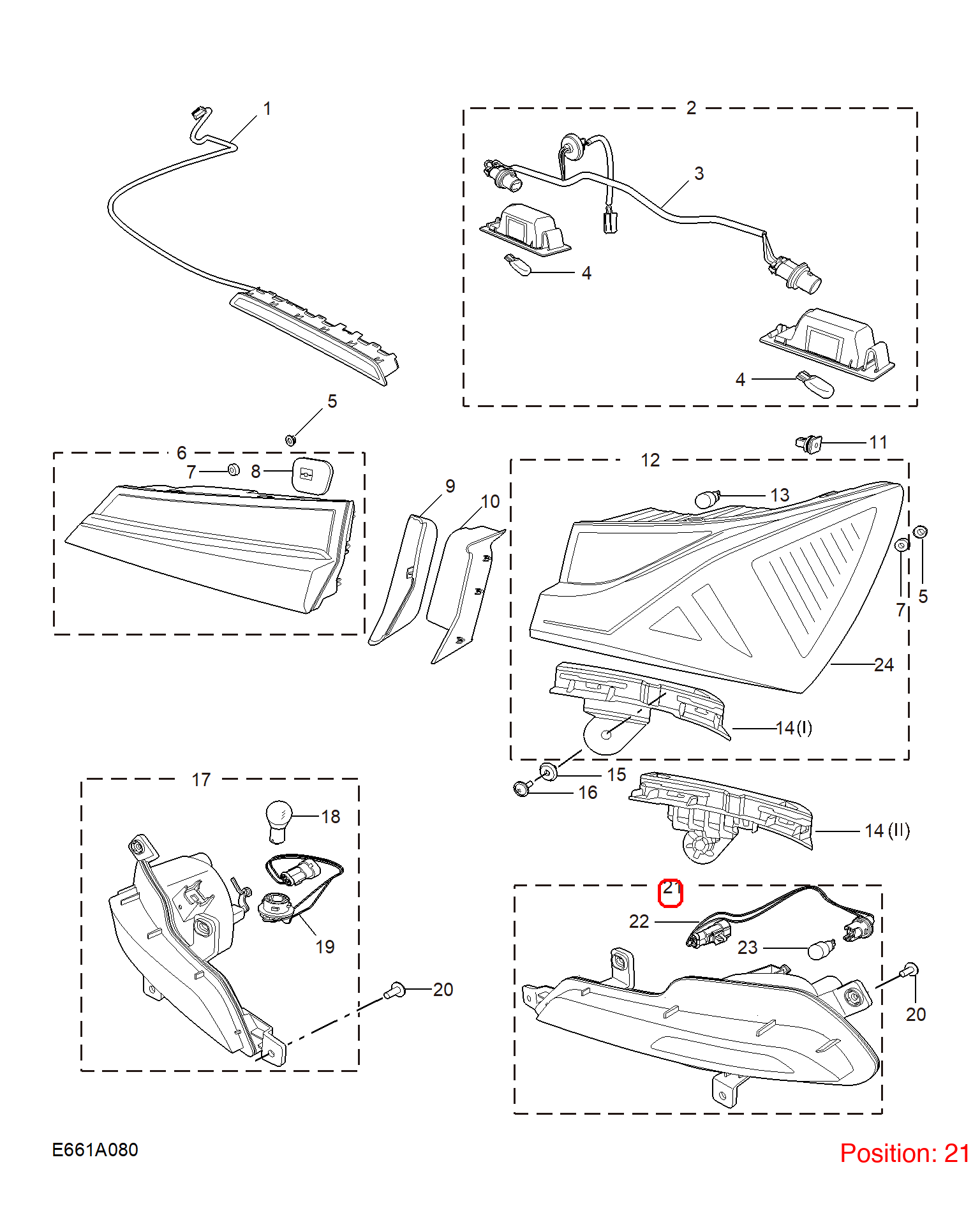 MG Bumper reflectors OEM 11231105 FOR MG5 11231105-MG_OEM
