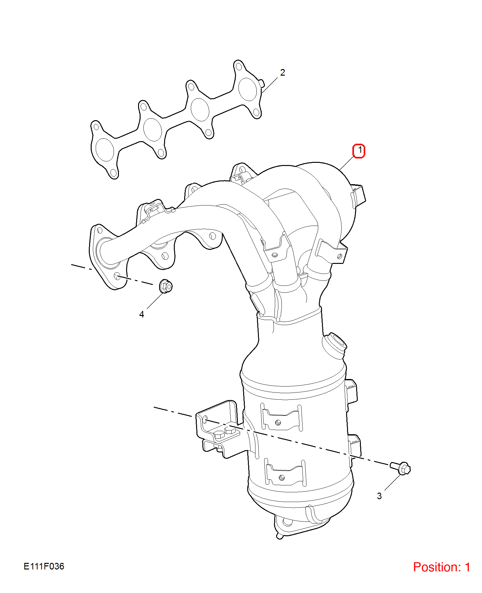 MG Exhaust manifold OEM 11234471 FOR MG5 MG 11234471-MG_OEM