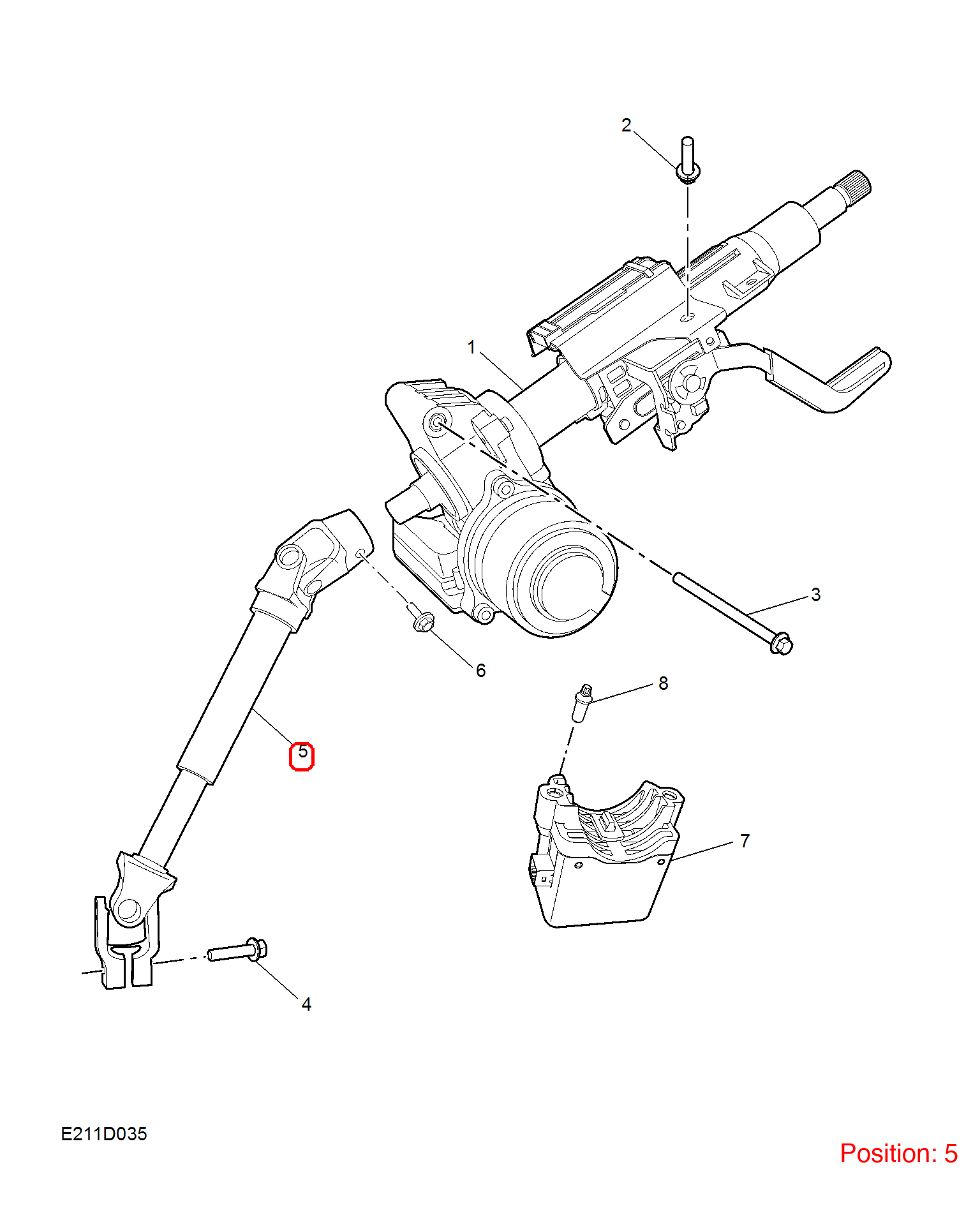 MG Steering Shaft Universal Joint OEM 11245186 FOR MG 11245186-MG_OEM