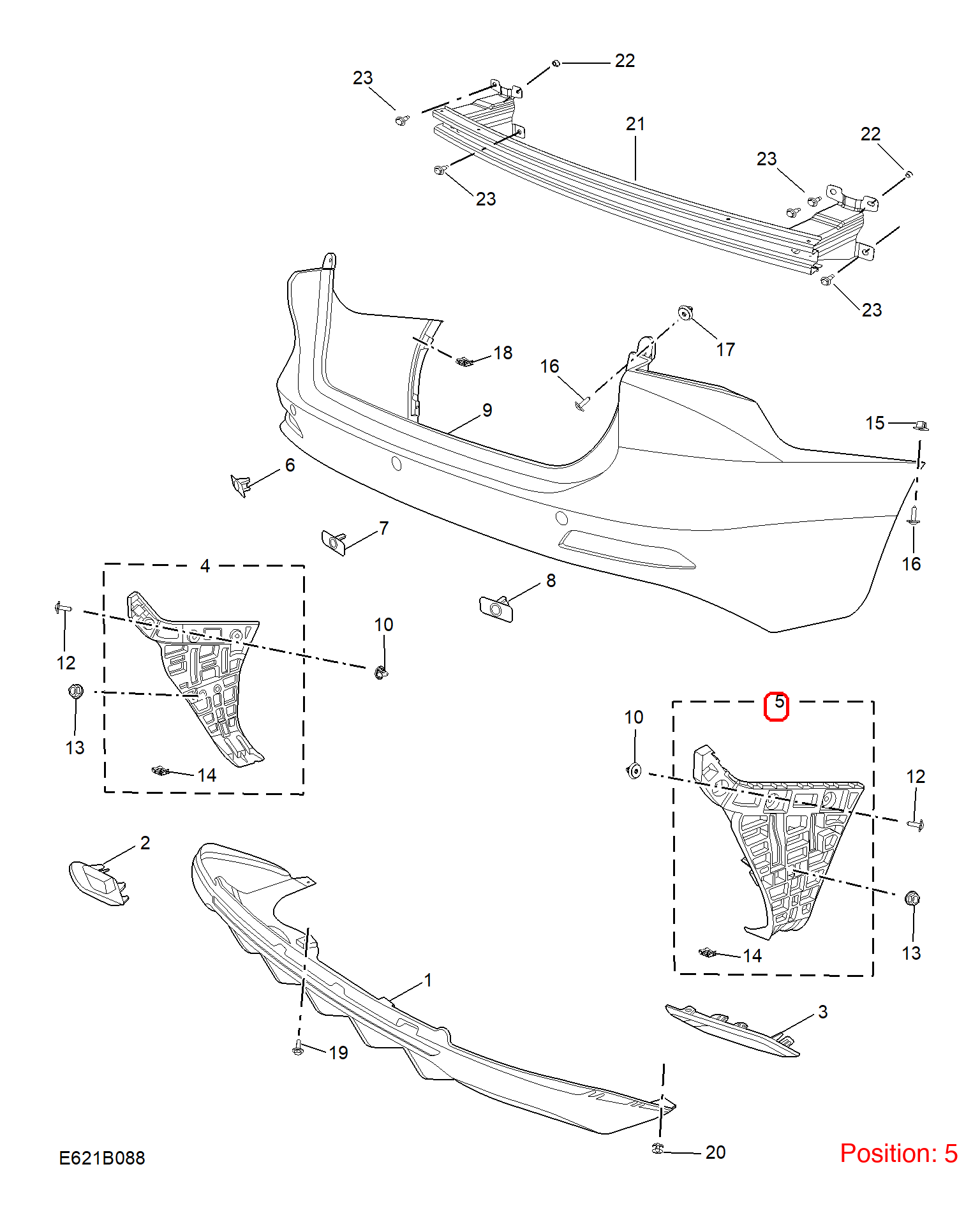 MG Bumper Cover Bracket OEM 11245401 FOR MG5 11245401-MG_OEM