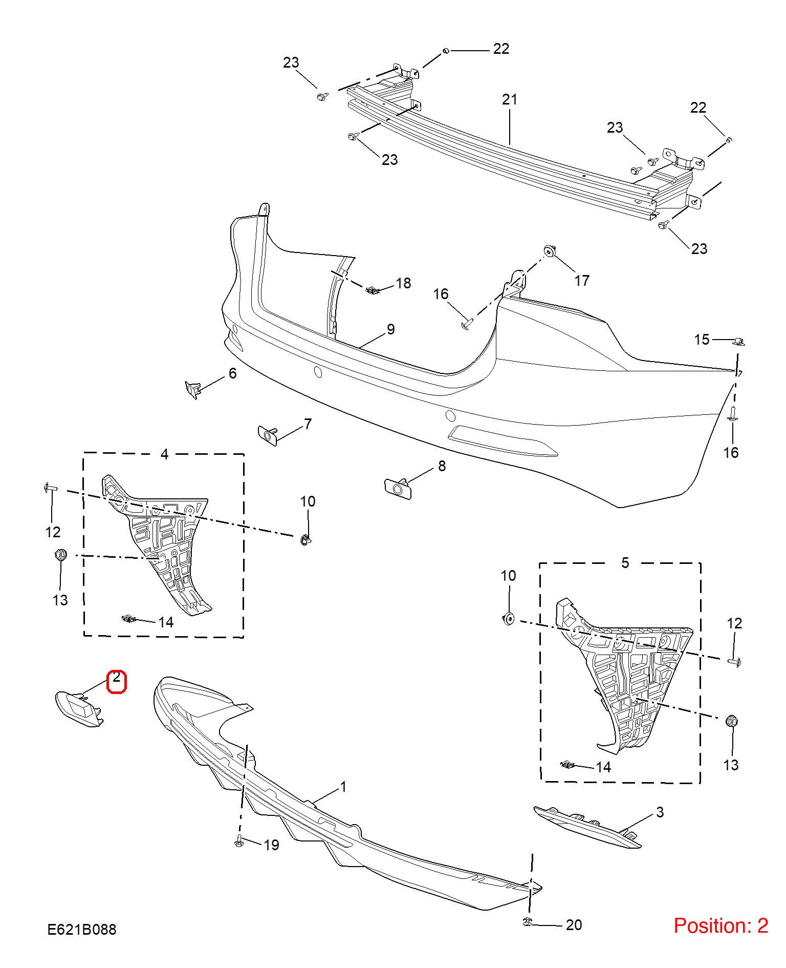 MG Bumper Trim OEM 11256086 FOR MG5 11256086-MG_OEM