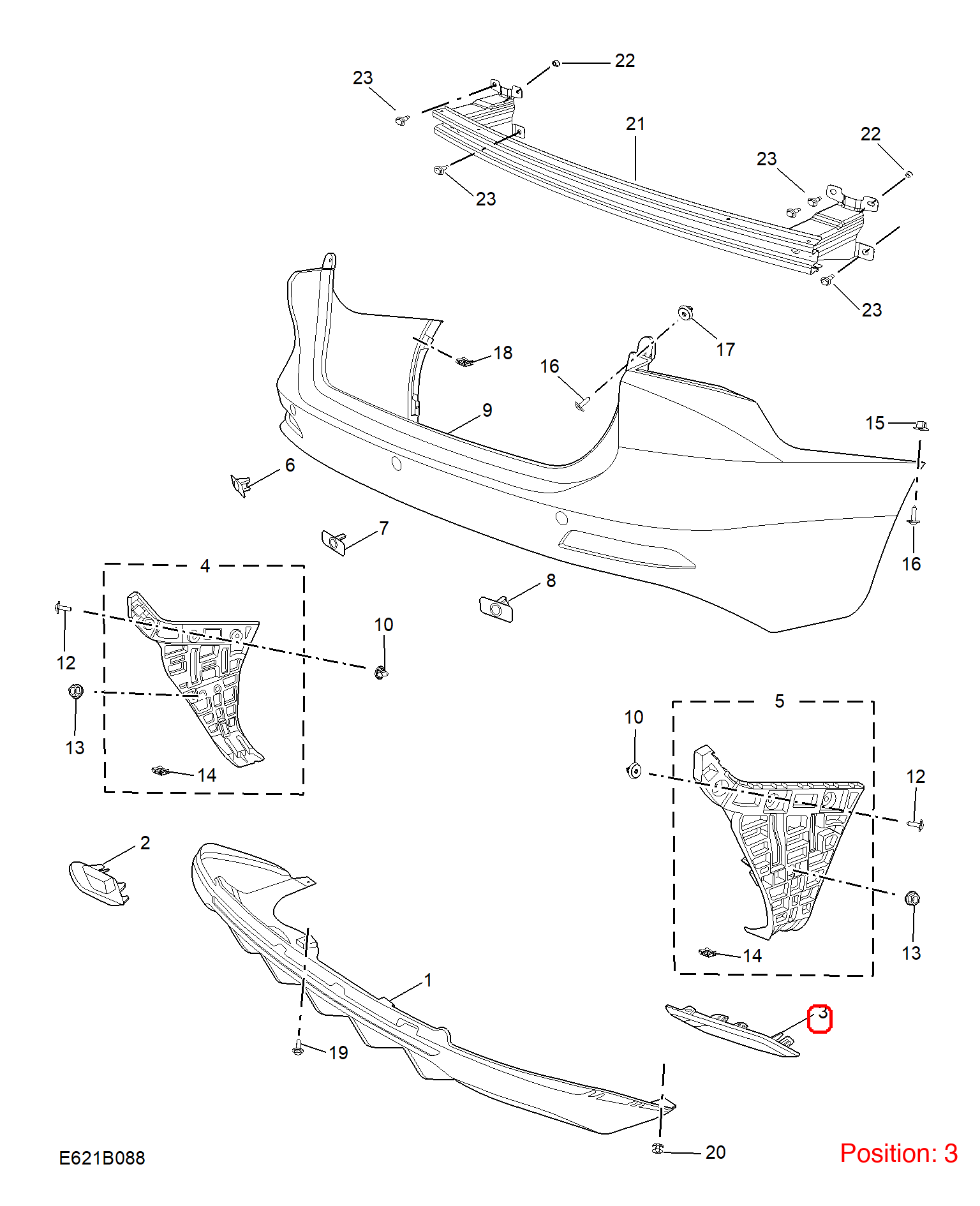 MG Bumper Trim OEM 11256088 FOR MG5 11256088-MG_OEM