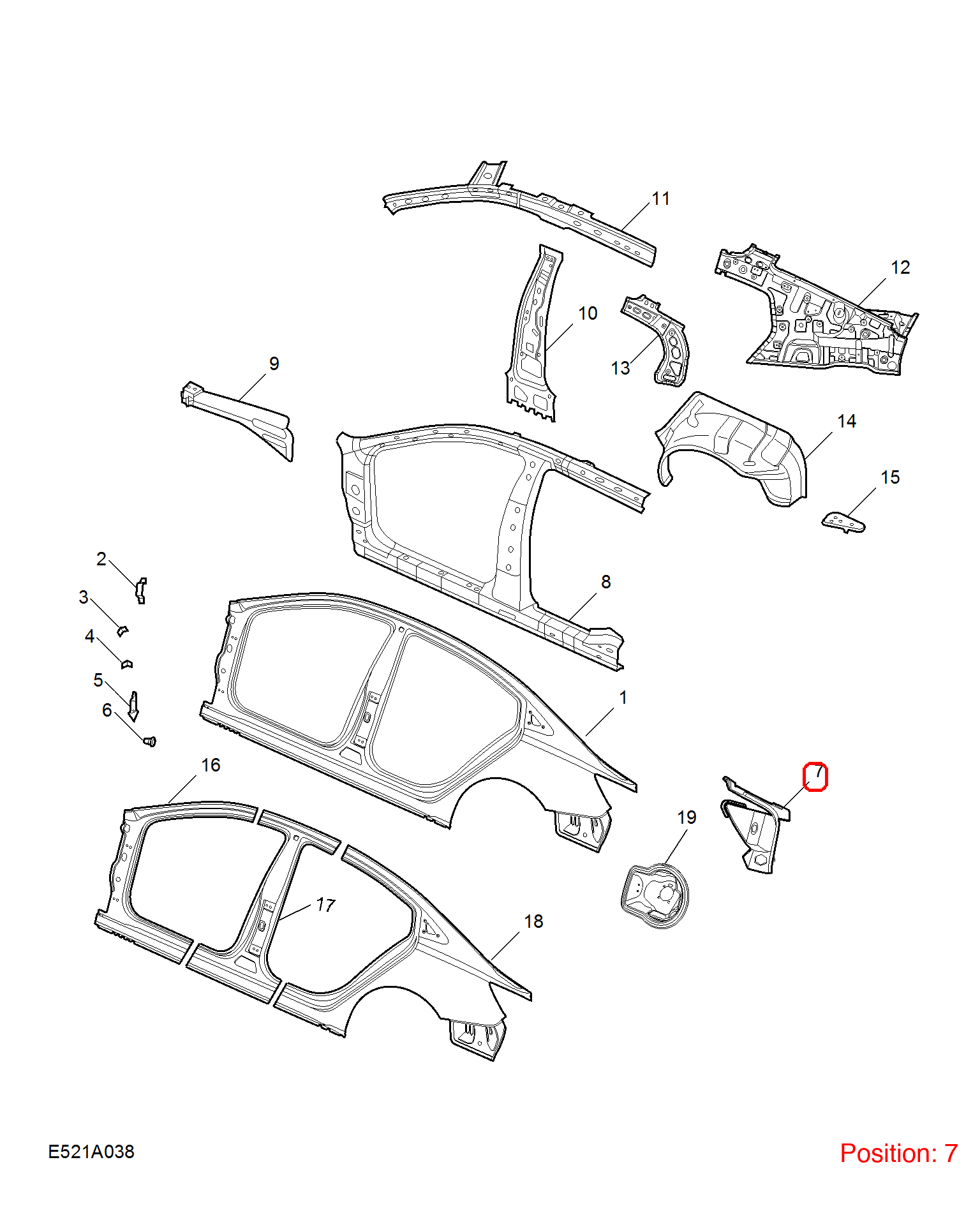 MG Rear taillight sand plate OEM 11262903SEPP FOR MG5 11262903SEPP-MG_OEM