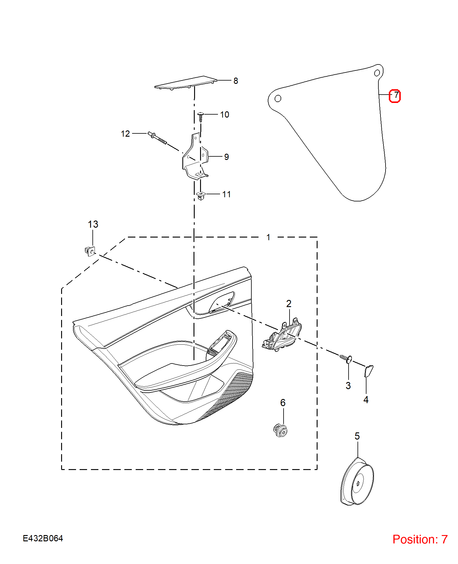 MG Door sound insulation pad OEM 11265981 FOR MG5 11265981-MG_OEM