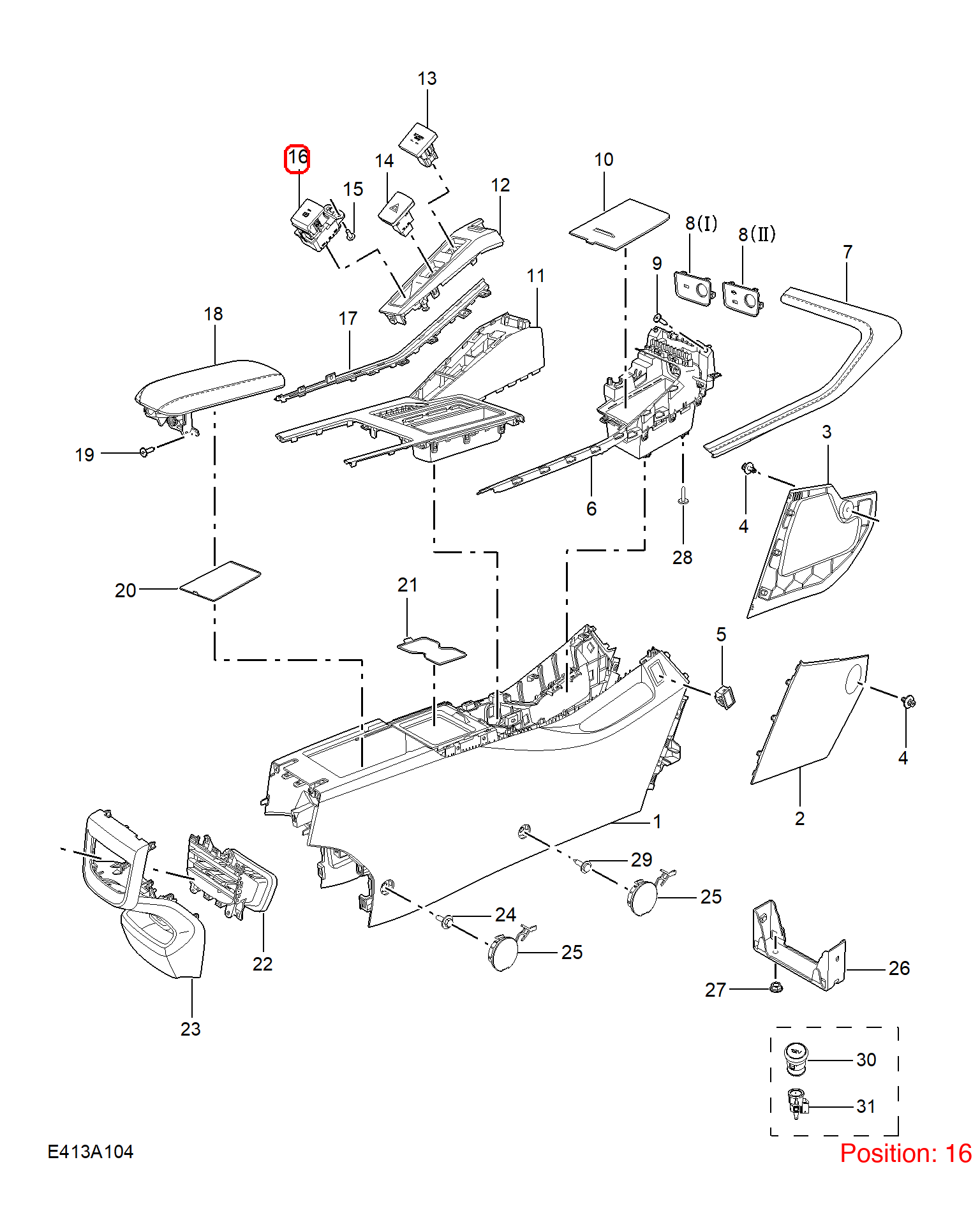 MG Parking switch OEM 11281056 FOR MG5 11281056-MG_OEM