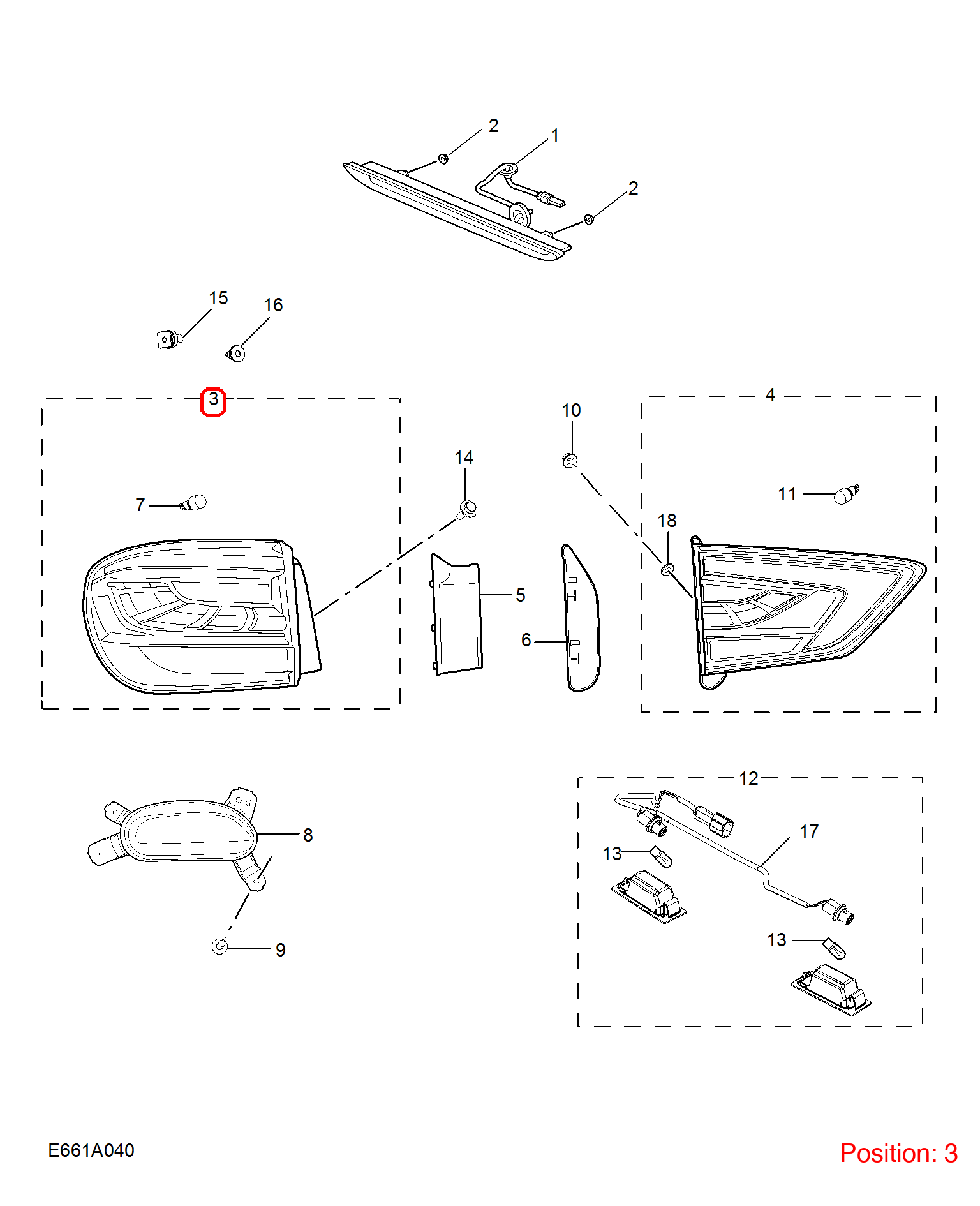 MG Taillight OEM 11282650 FOR MG 11282650-MG_OEM