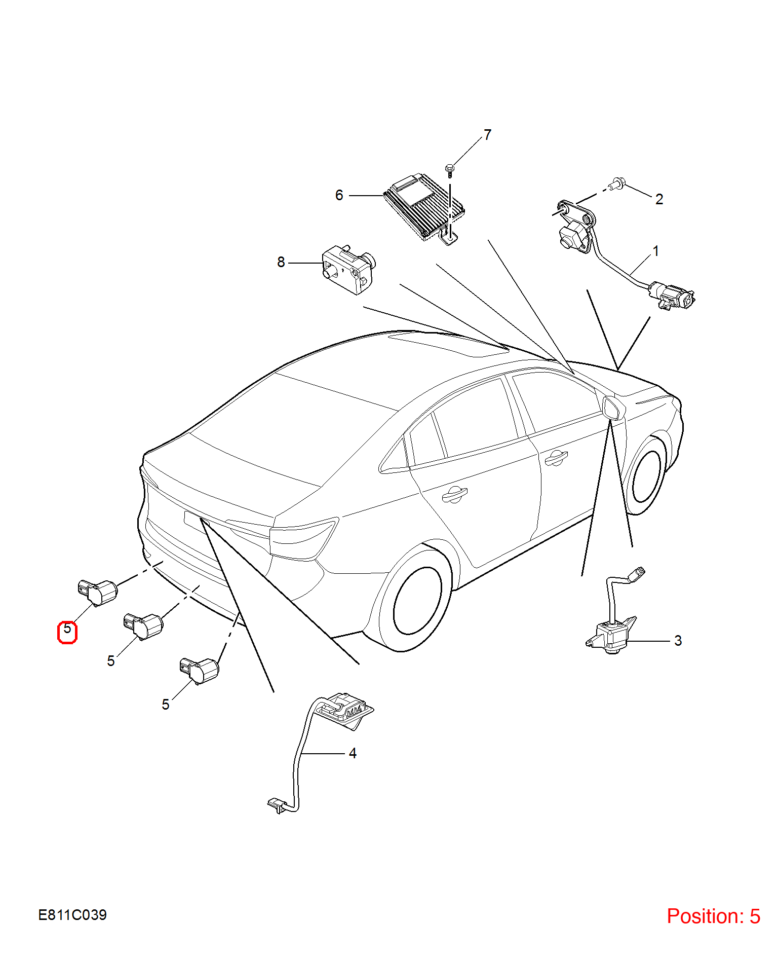 MG Parking Sensor OEM 11287964DSJ FOR MG5 11287964DSJ-MG_OEM