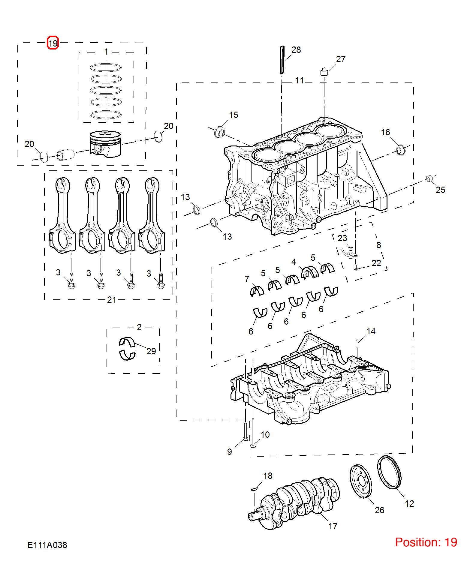 MG Piston OEM 11300837 FOR MG MG5 MG6 11300837-MG_OEM