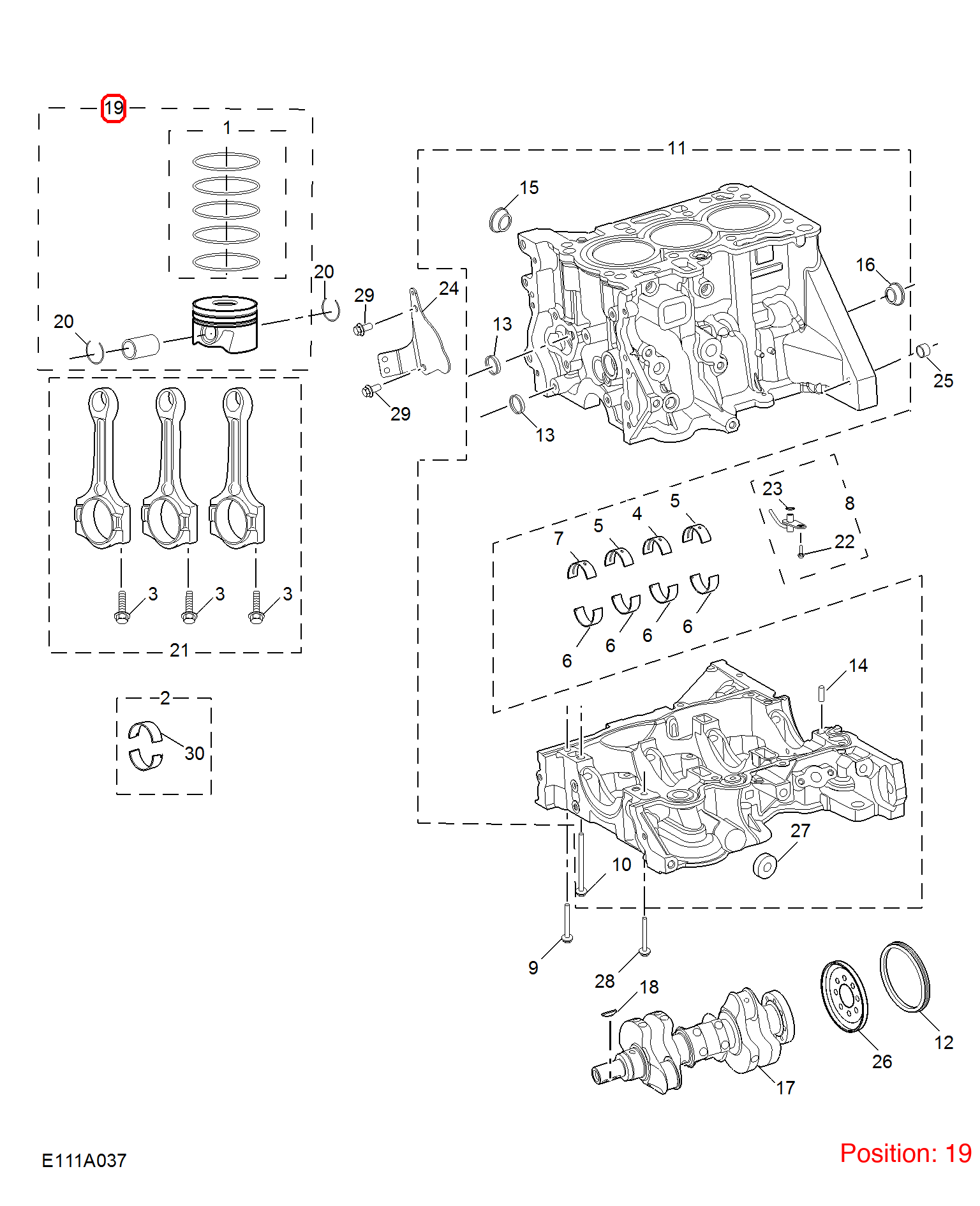 MG Piston OEM 11300841 FOR MG 11300841-MG_OEM