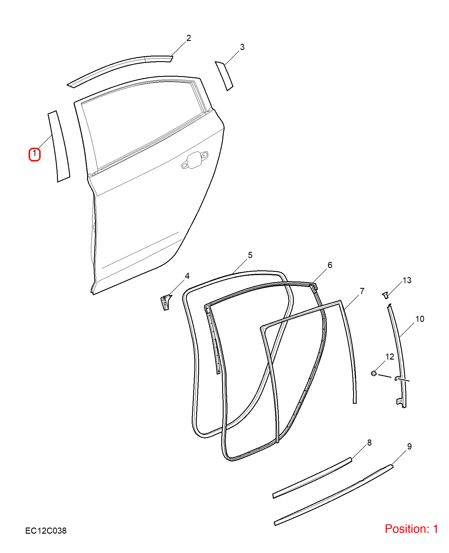 MG Door sticker OEM 11302969 FOR MG5 11302969-MG_OEM