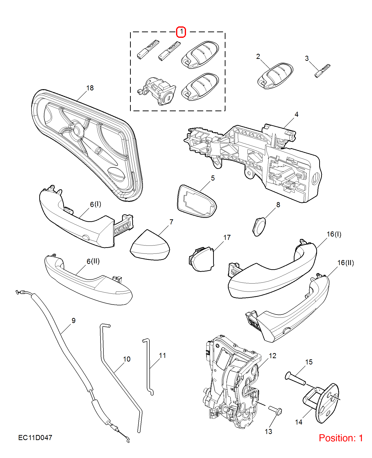 MG Full car lock OEM 11305559 FOR MG 11305559-MG_OEM