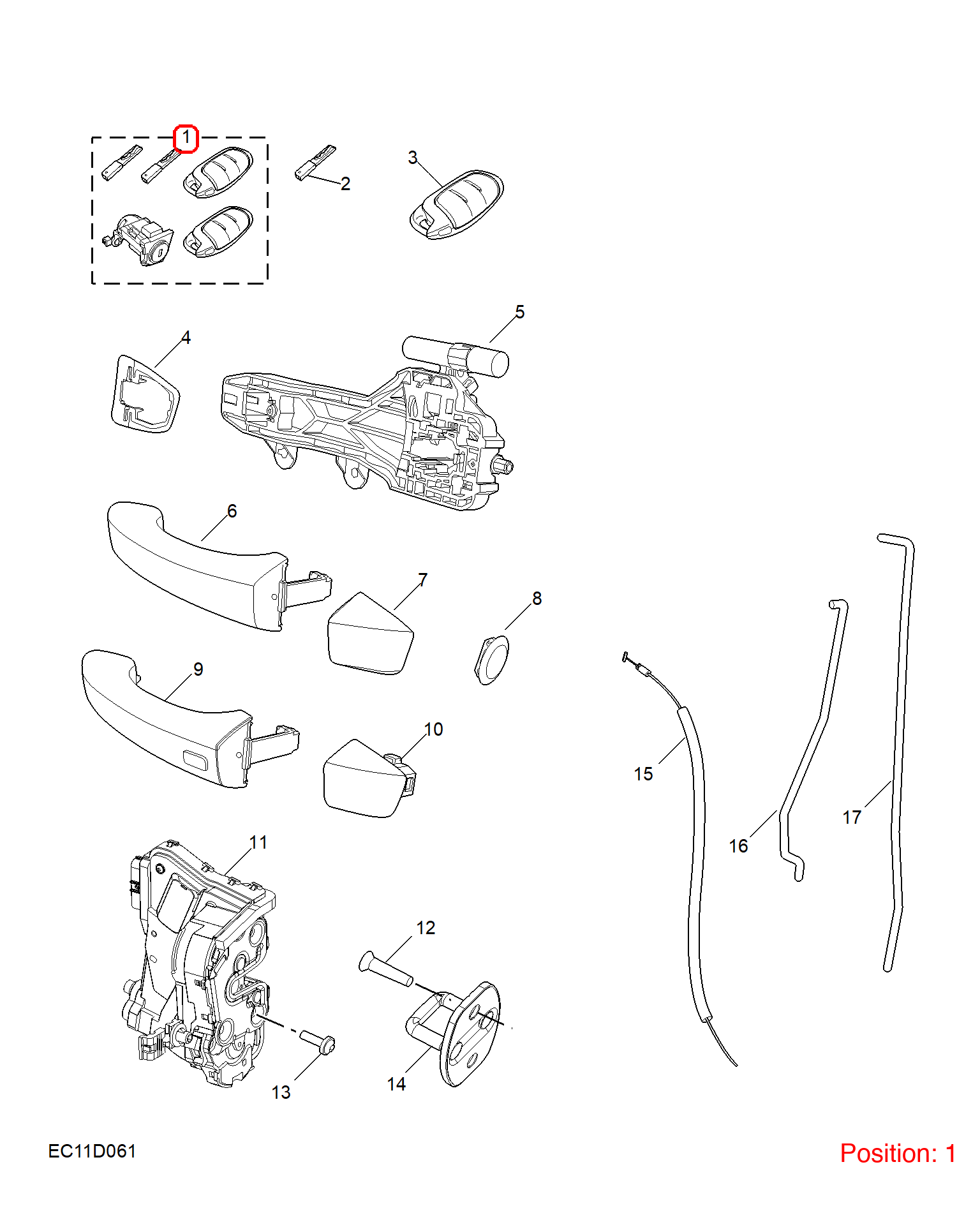 MG Full car lock OEM 11315736 FOR MG5 11315736-MG_OEM