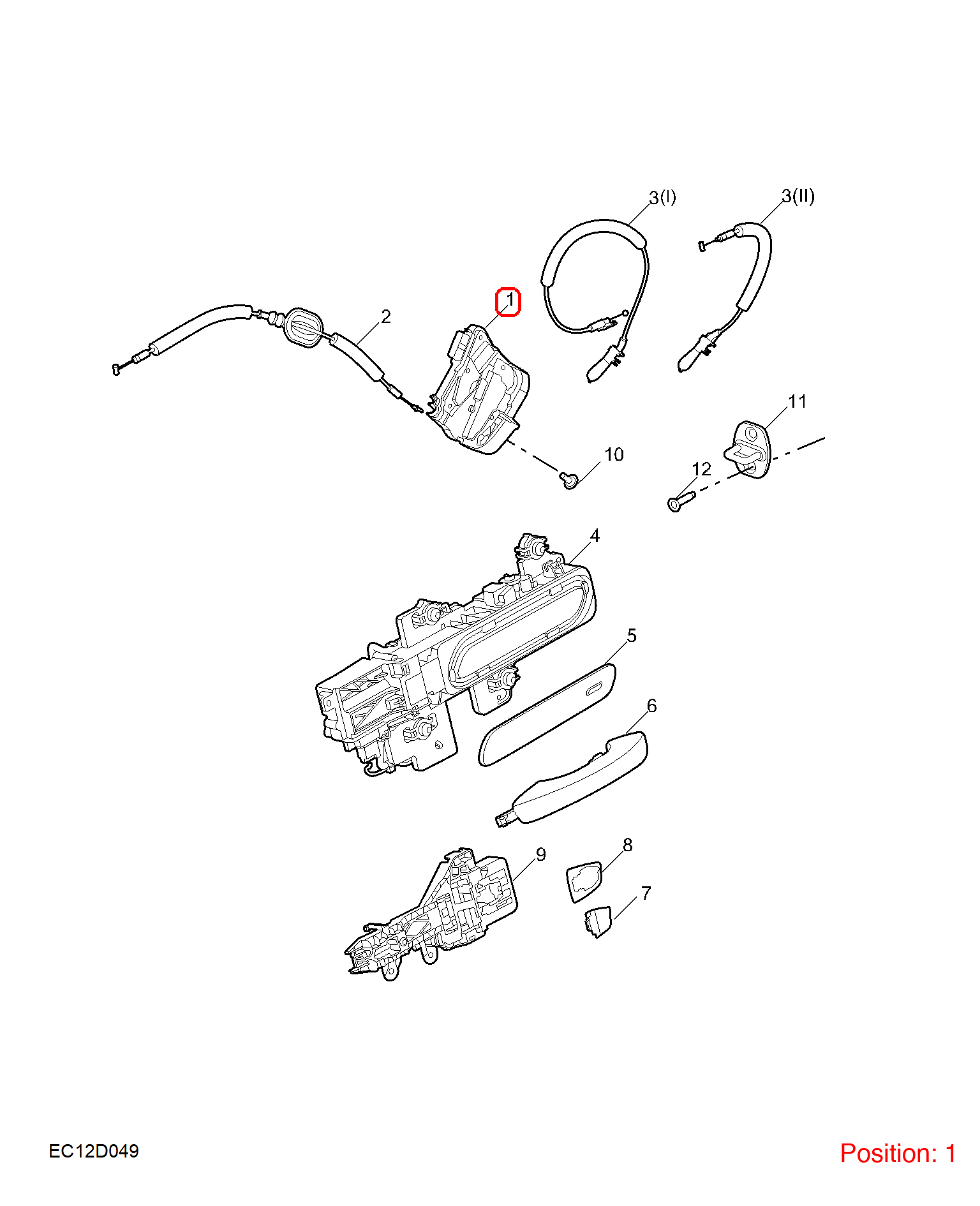 MG Door Lock OEM 11315744 FOR MG5 11315744-MG_OEM