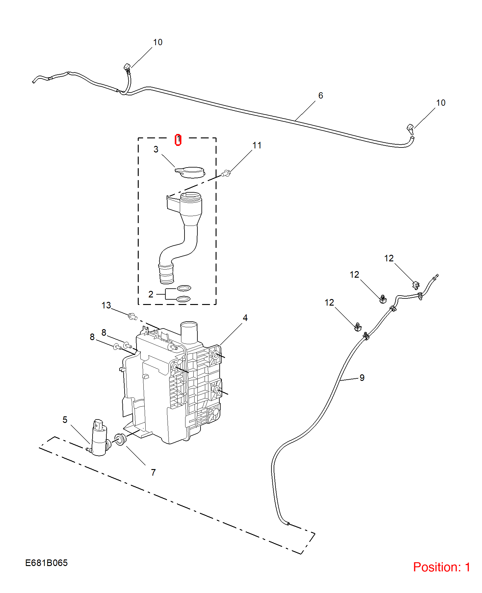 MG Wiper water pipe OEM 11329727 FOR MG5 11329727-MG_OEM