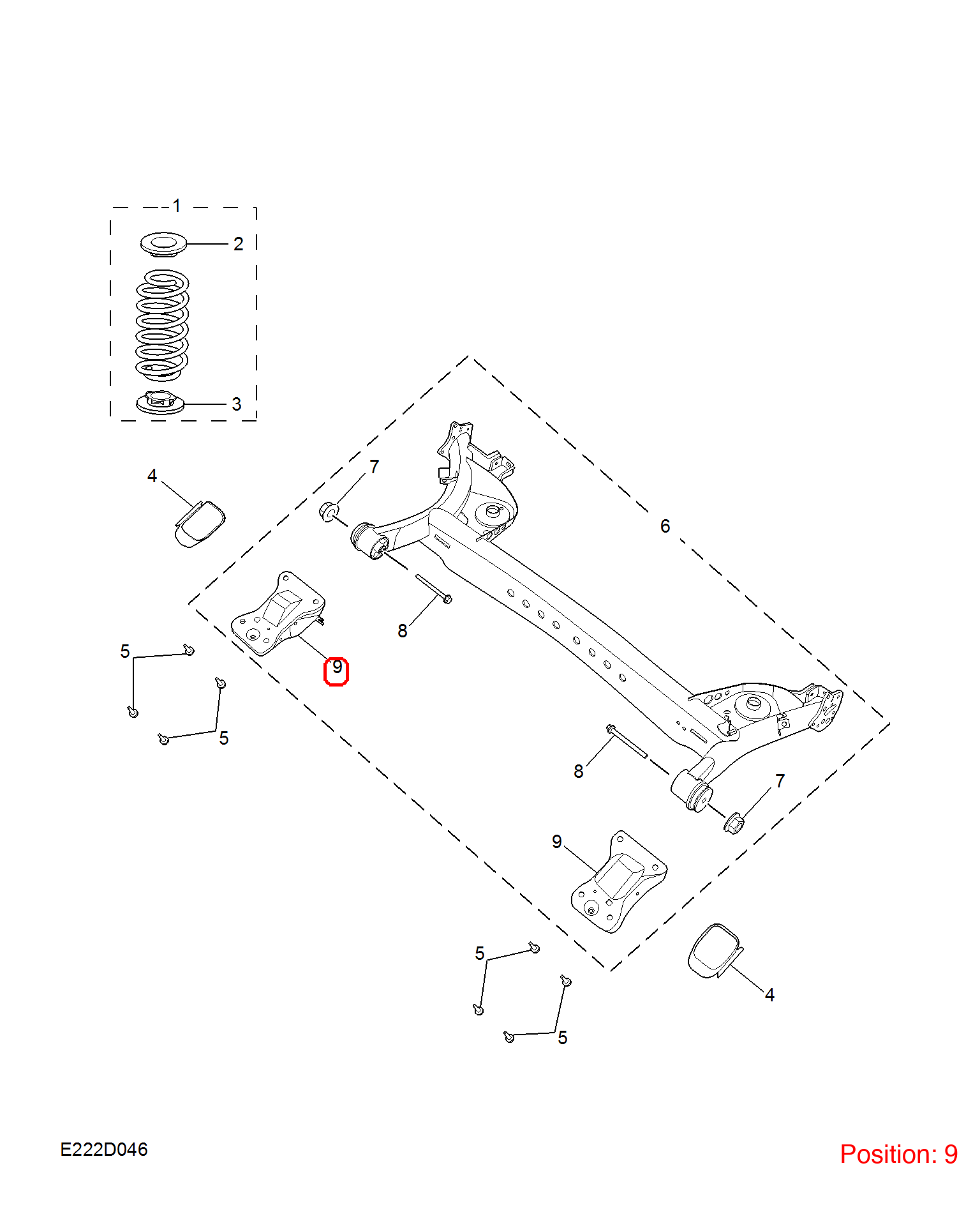 MG Rear axle bracket OEM 11343950 FOR MG MG5 11343950-MG_OEM