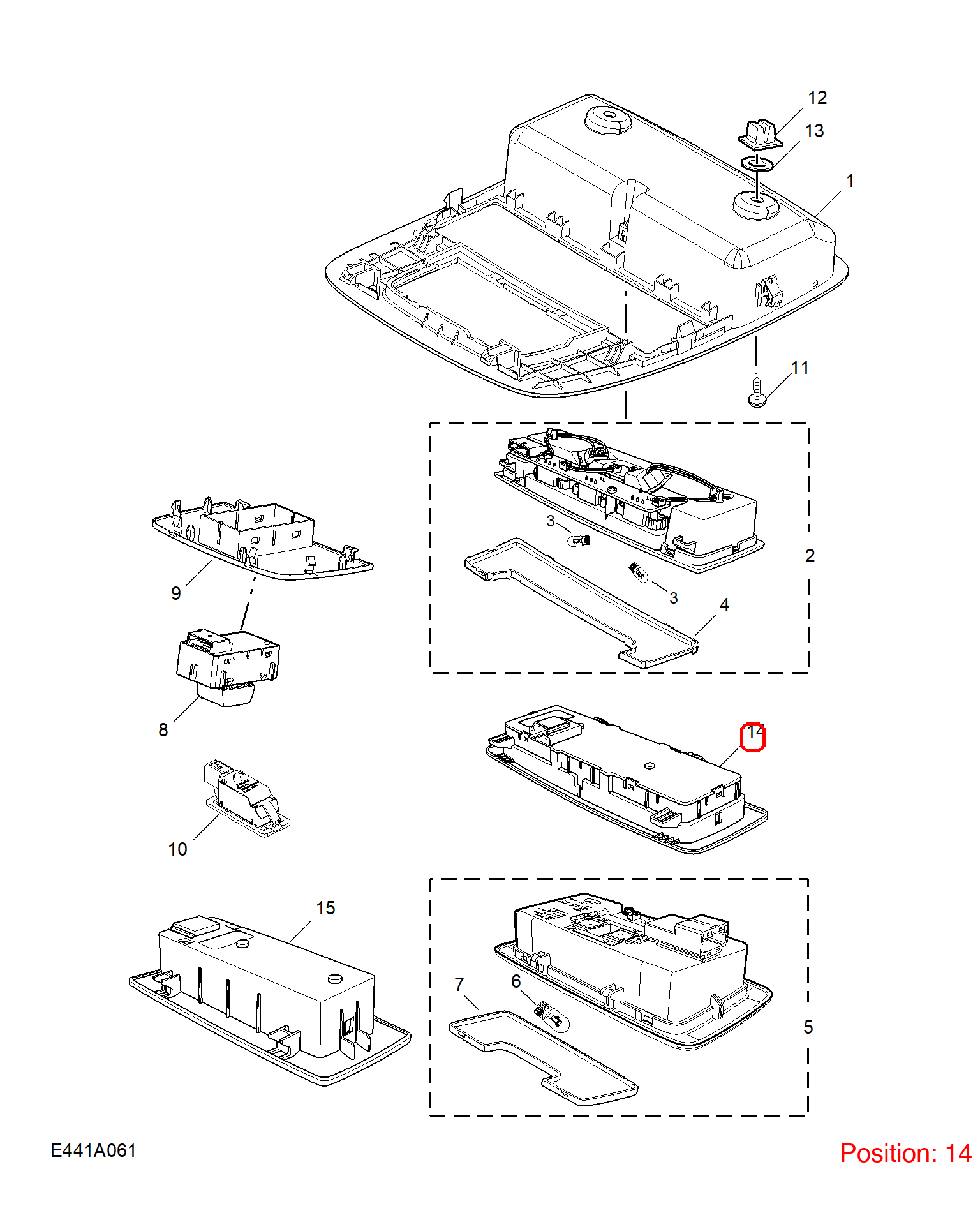 MG Reading light OEM 11344376PMC FOR MG5 11344376PMC-MG_OEM