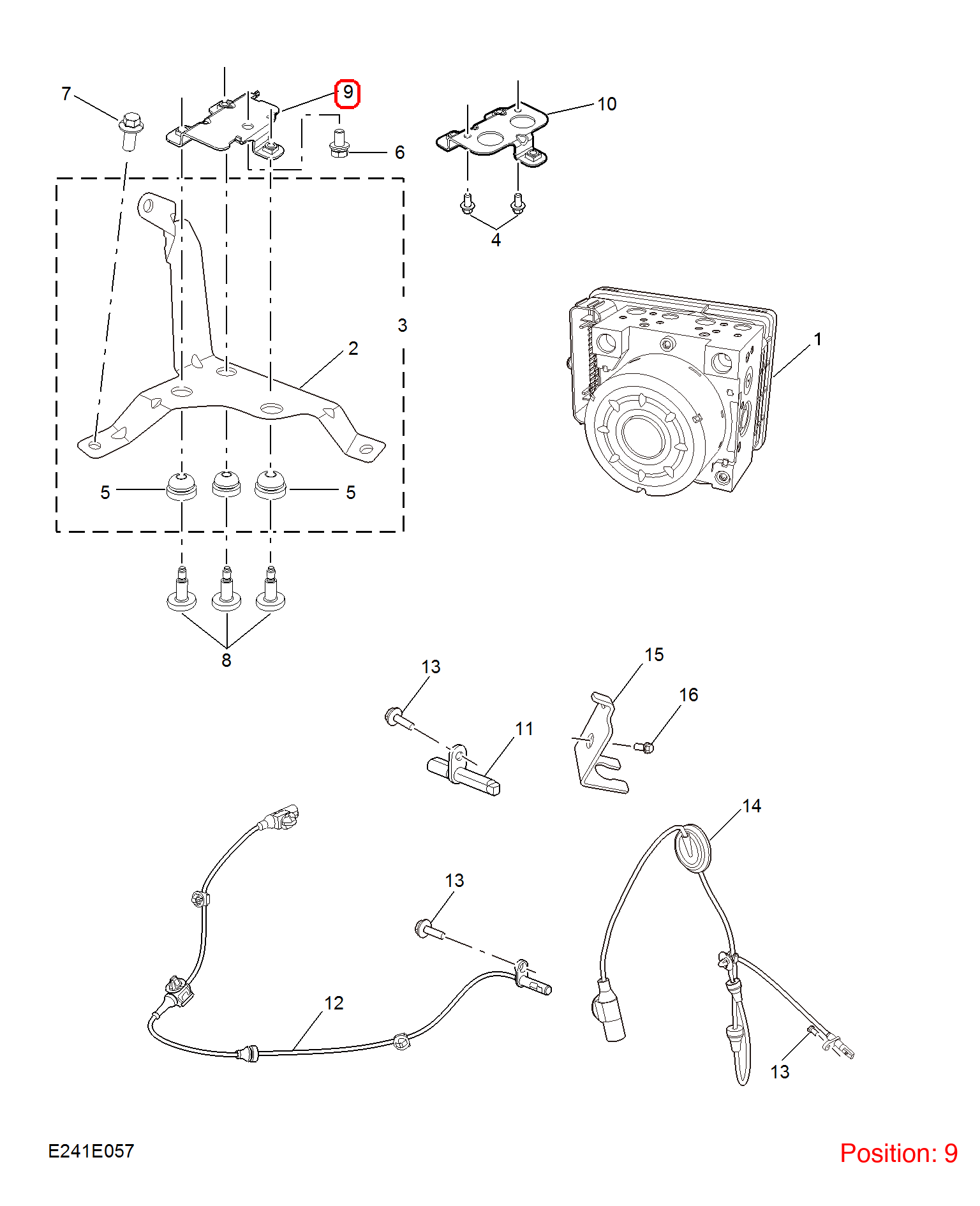 MG ABS pump bracket OEM 11365105 FOR MG5 11365105-MG_OEM