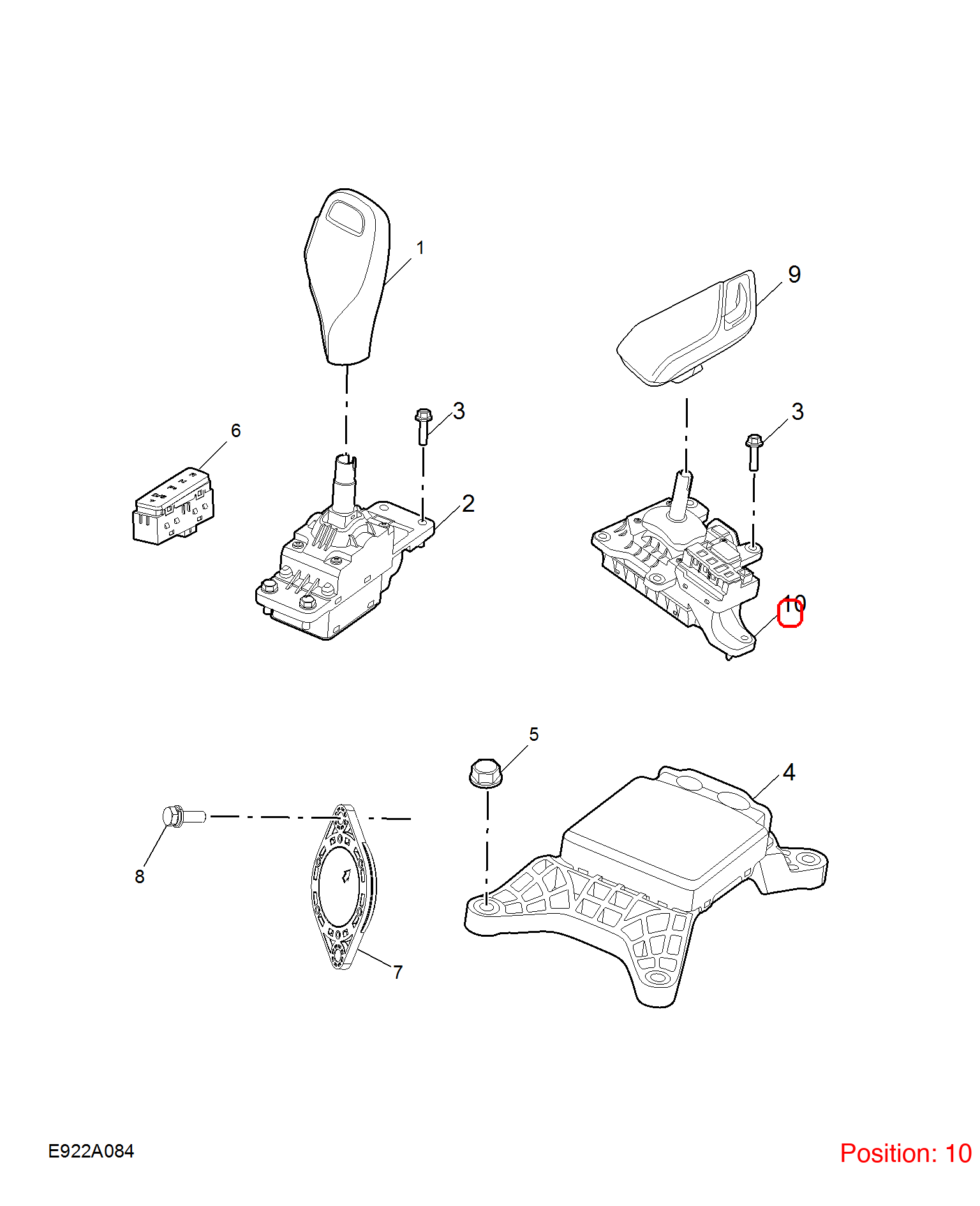 MG Gear shift lever computer OEM 11376304 FOR MG 11376304-MG_OEM