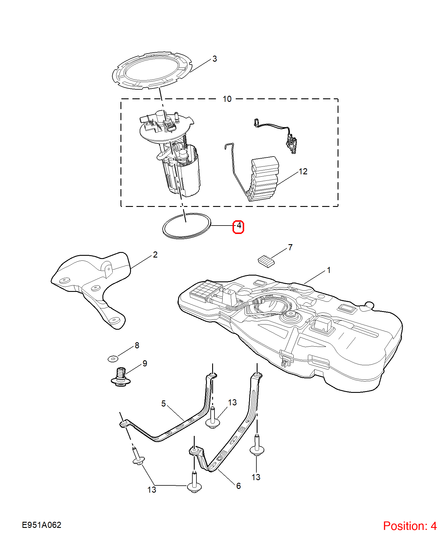 MG Fuel pump gasket OEM 11379040 FOR MG5 11379040-MG_OEM