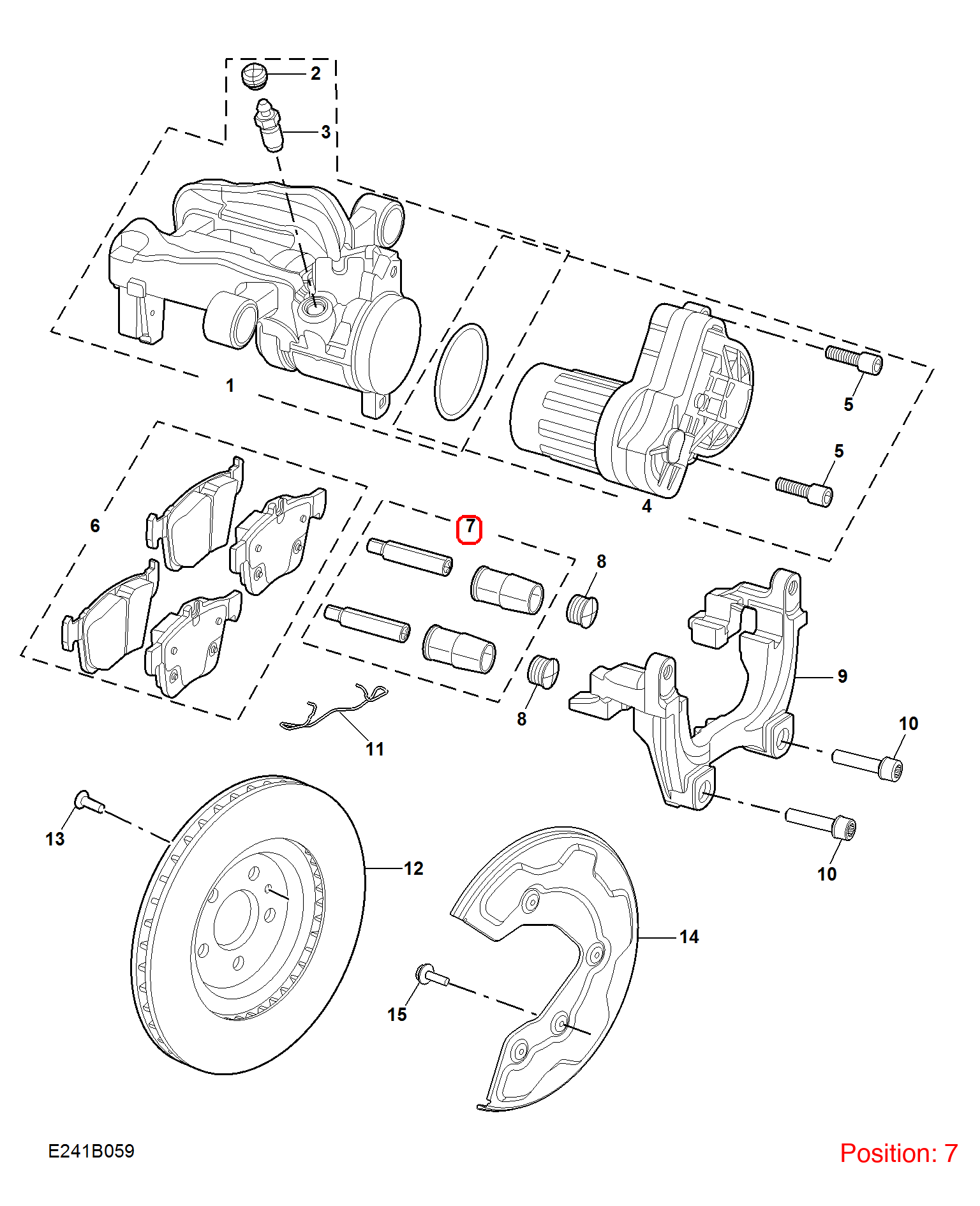 MG Brake caliper pin OEM 11386181 FOR MG5 11386181-MG_OEM