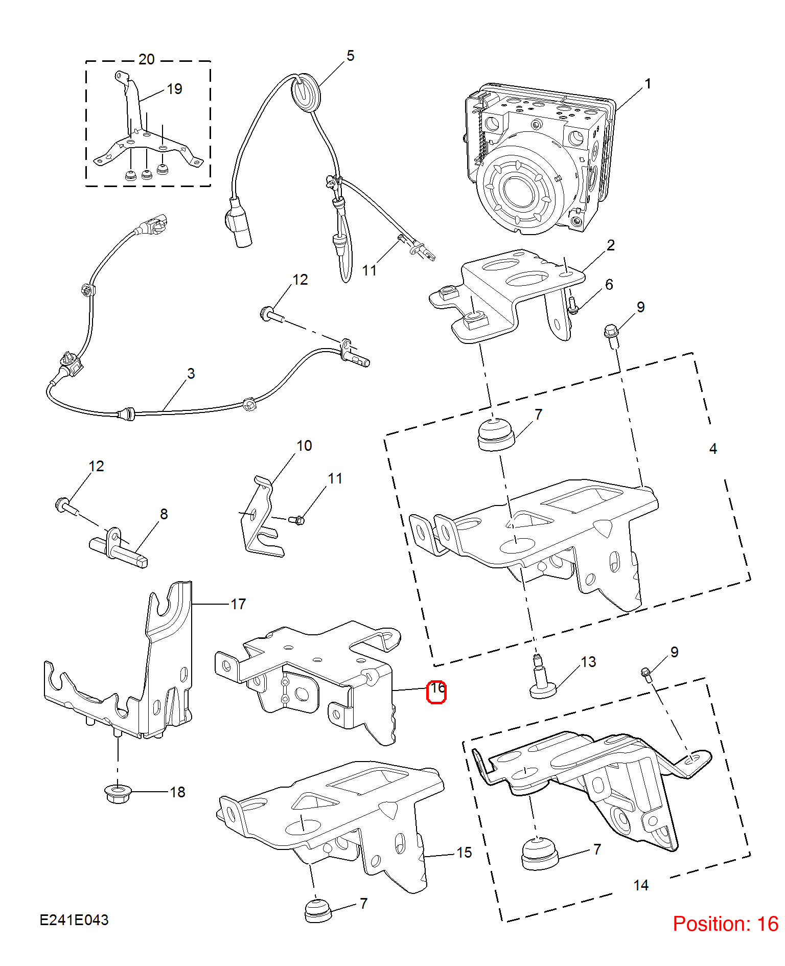 MG ABS pump bracket OEM 11389410 FOR MG5 MG 11389410-MG_OEM