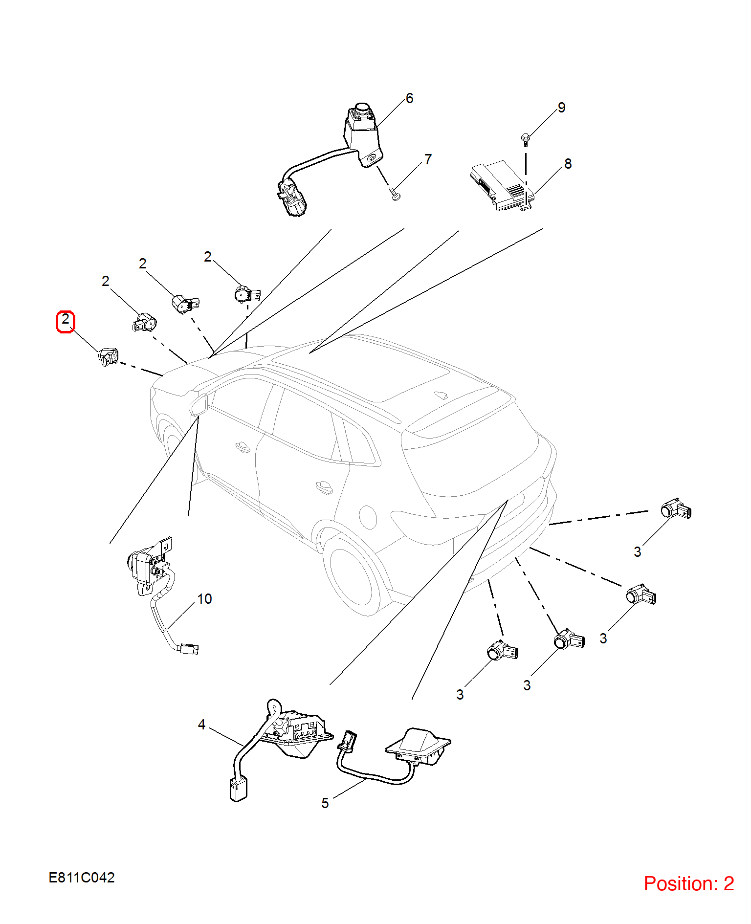 MG Parking Sensor OEM 11399906LME FOR MG 11399906LME-MG_OEM