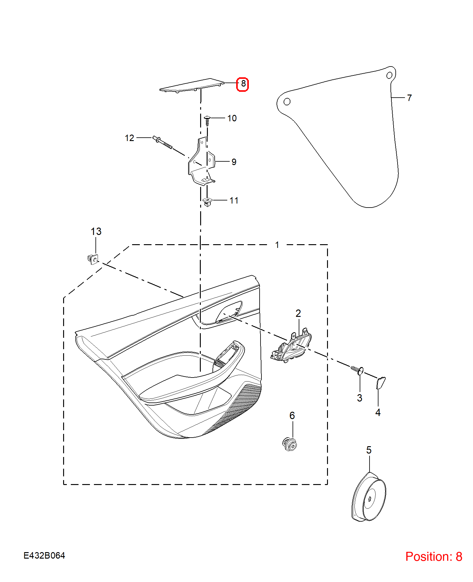 MG Trim cover OEM 11400007PHD FOR MG5 11400007PHD-MG_OEM