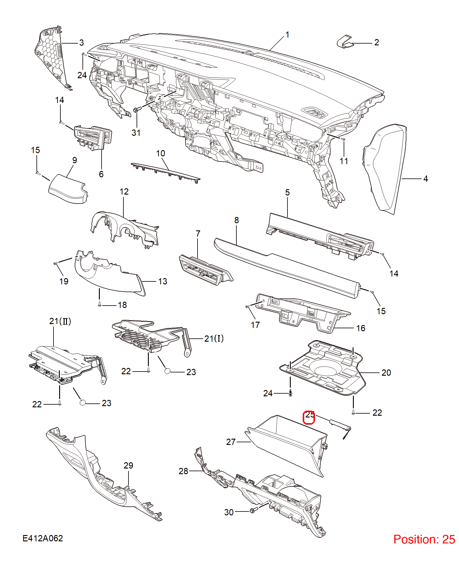 MG Glove compartment buffer OEM 11408360 FOR MG5 11408360-MG_OEM